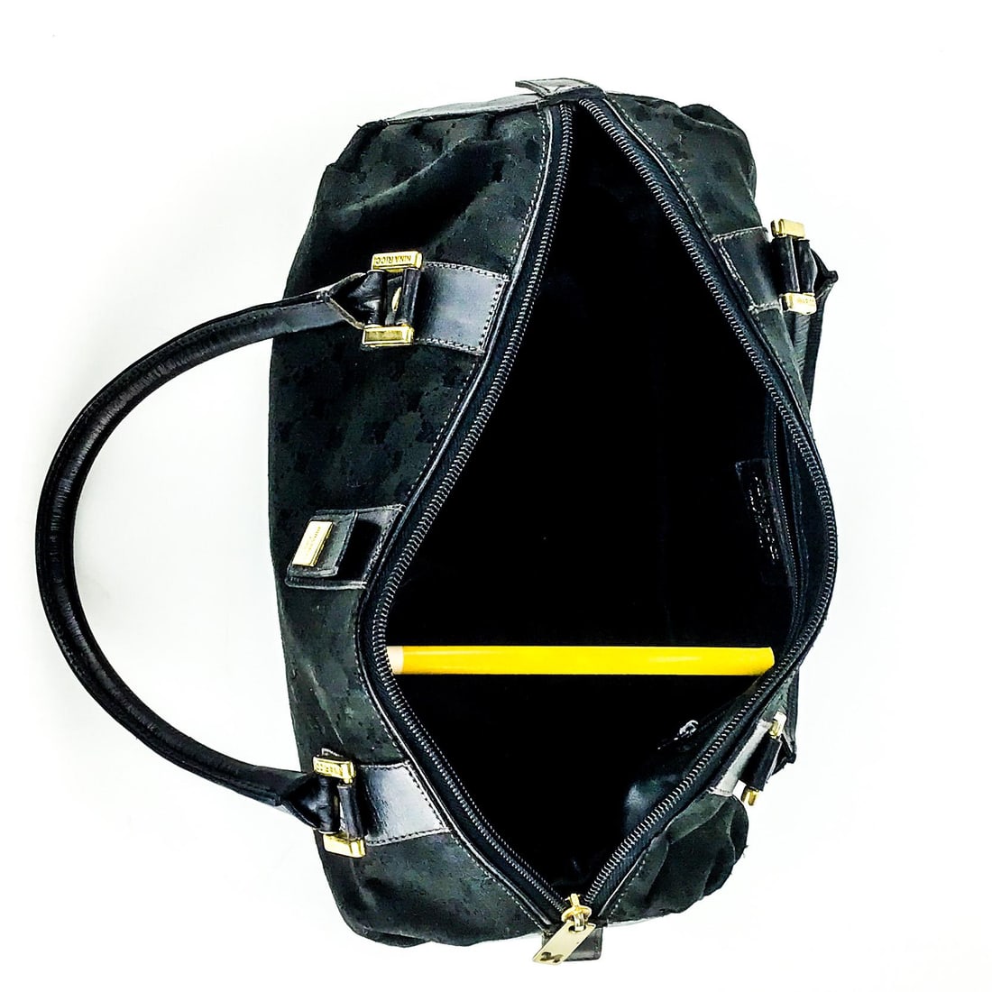 Nina Ricci Signature Canvas Top Handle Boston Bowling Bag - 8