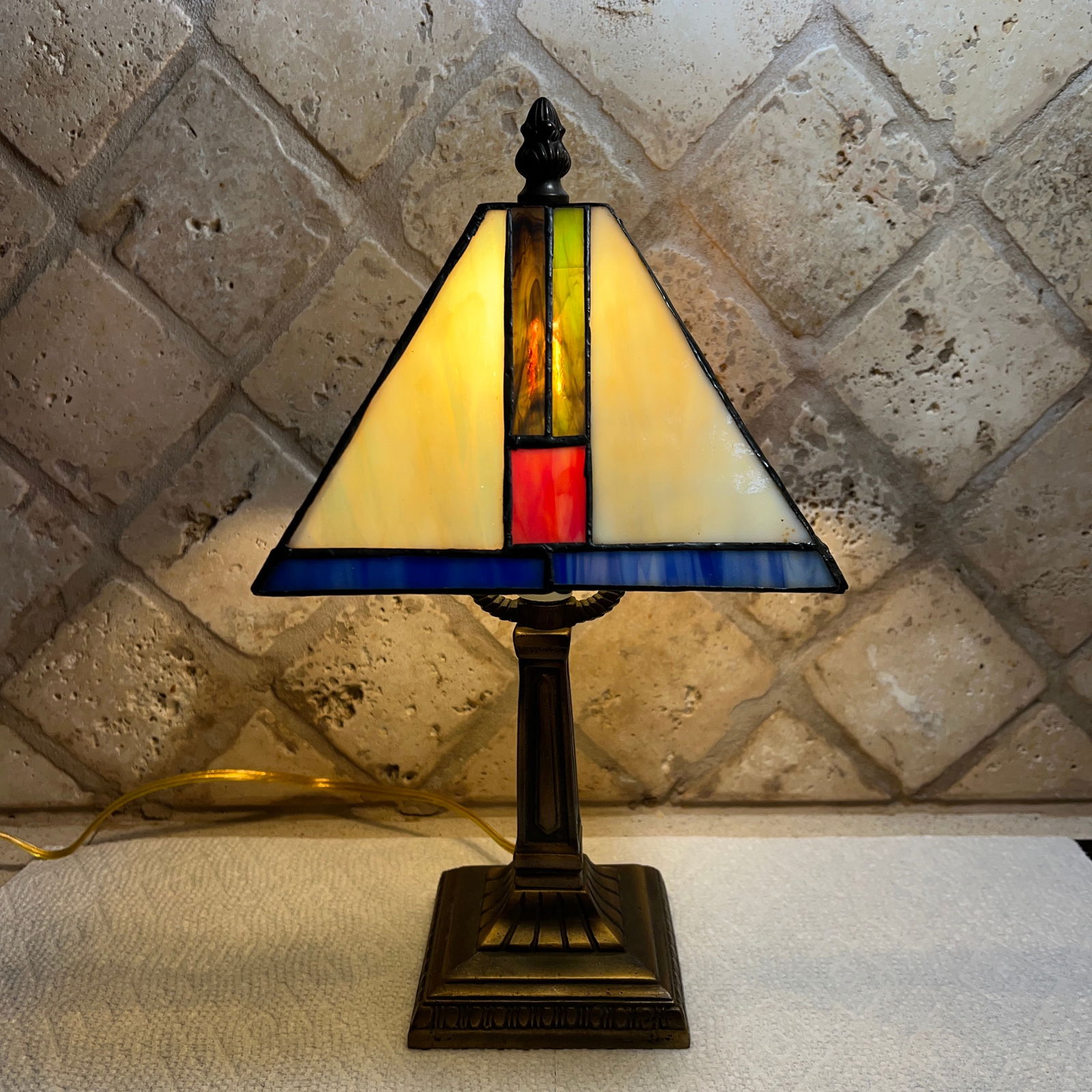 Arts and Crafts Mission Leaded Glass Lamp - 2