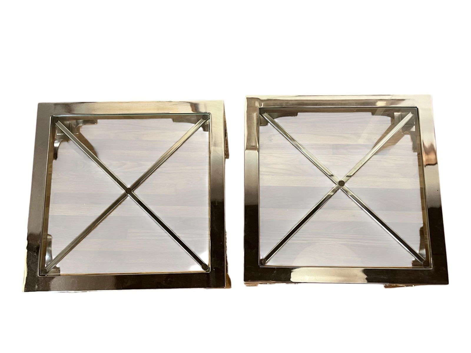 70s Chrome & Glass Parsons Tables, a Pair - 5