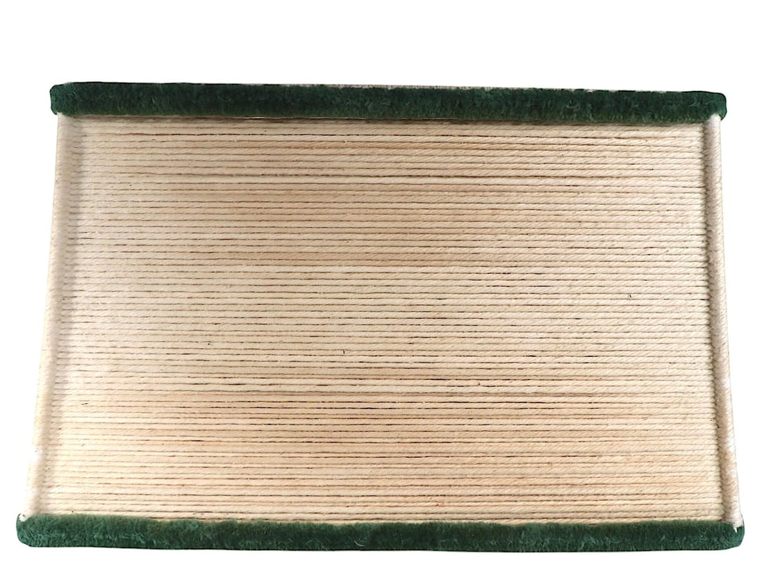 Mid Century Lamp Shade in Wrapped String and Shag - 10