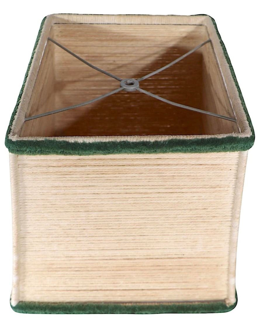 Mid Century Lamp Shade in Wrapped String and Shag - 8