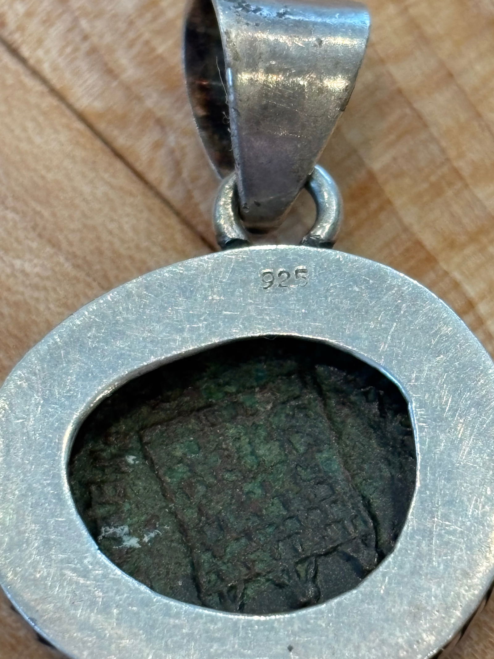 Antique Roman Coin in Sterling Silver Rope Setting - 3