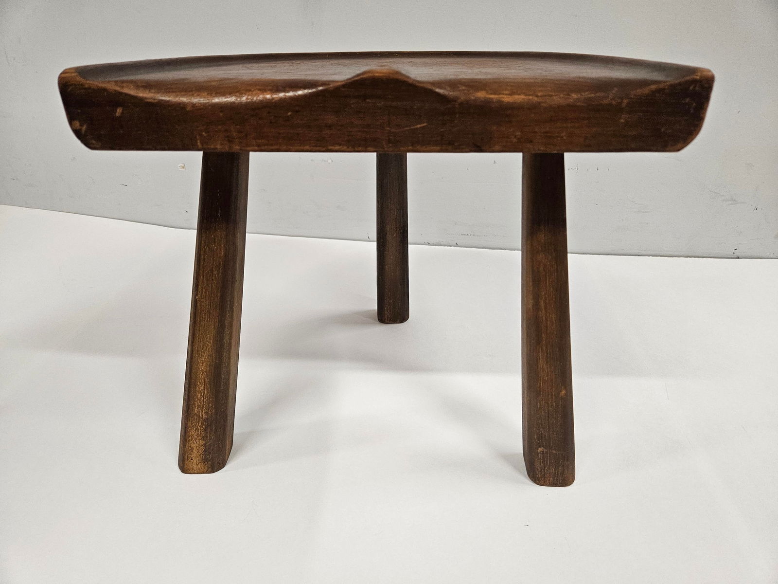 Antique Tripod Three-Legged Wooden Milking Stool - 7