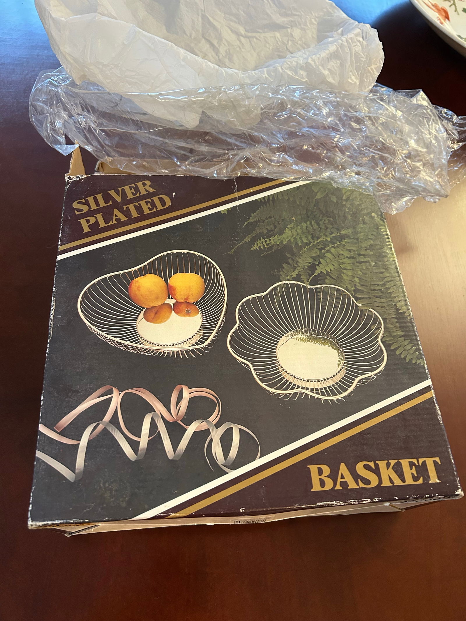 Vintage Silver Plated Wire Fruit Basket - 8