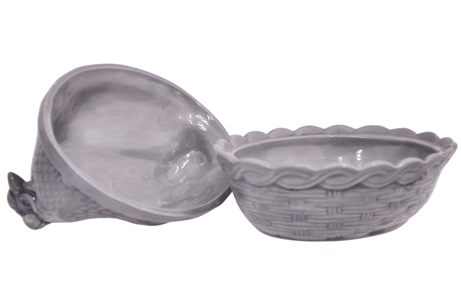 Gray Ceramic Farmhouse Hen Bowl - 5