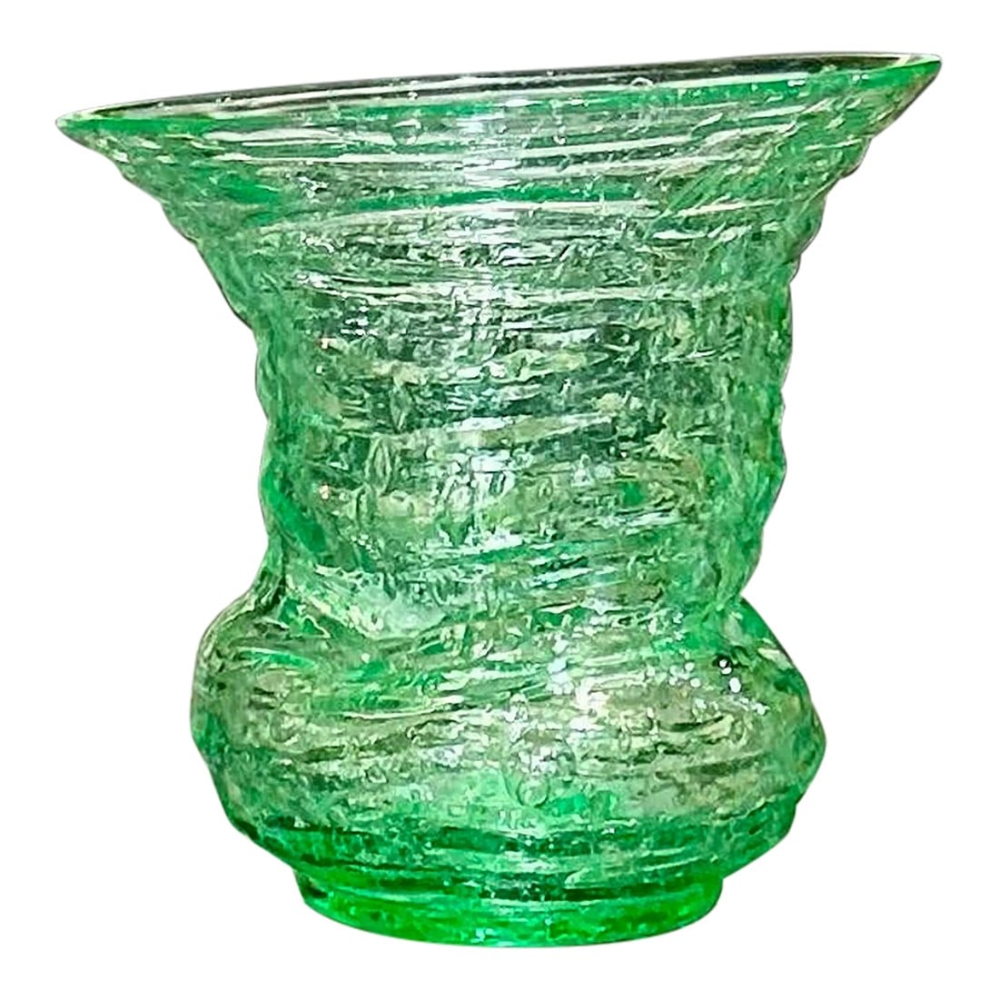 Vintage Consolidated Catalonian Emerald Green Uranium Uv Glow Vase (1 of 8)