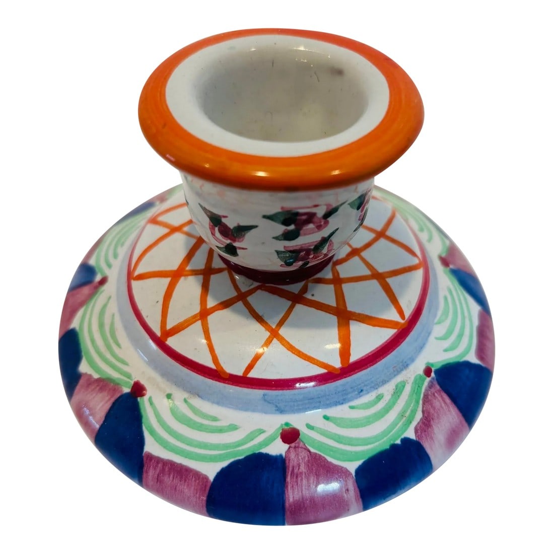 Vintage Mackenzie-Childs Style Cottage Single Light Candlestick (1 of 7)