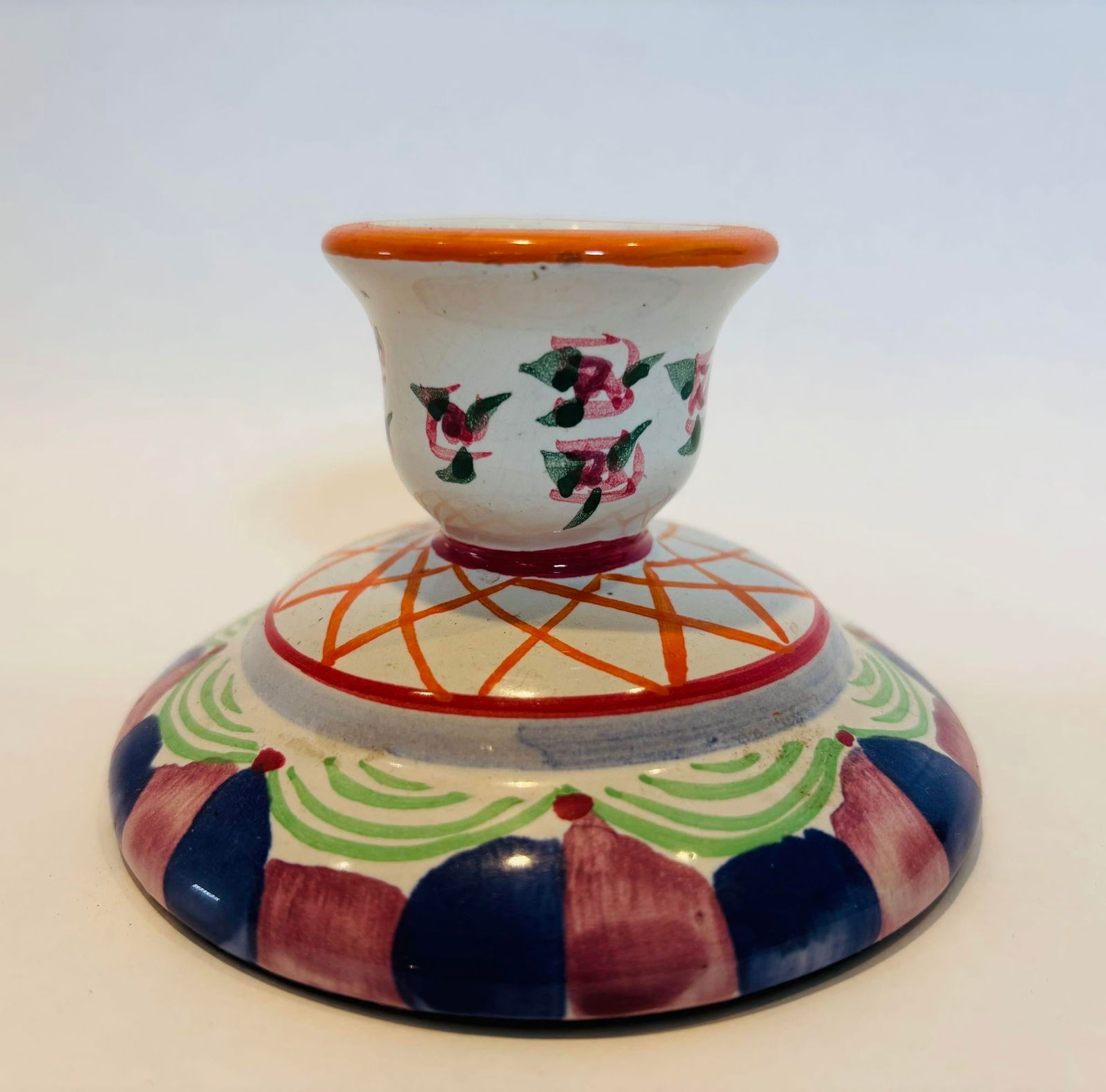 Vintage Mackenzie-Childs Style Cottage Single Light Candlestick - 2