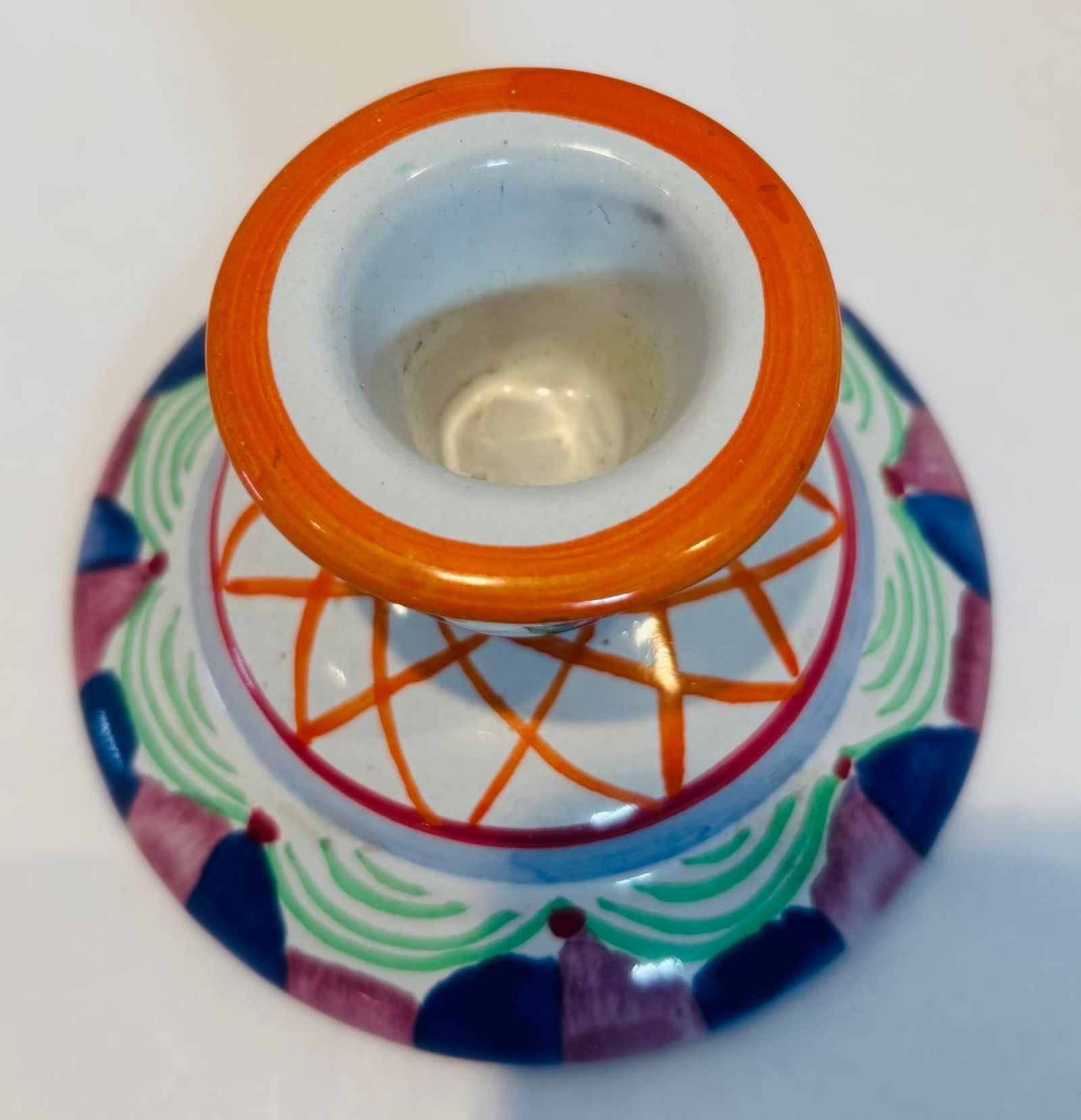 Vintage Mackenzie-Childs Style Cottage Single Light Candlestick - 3