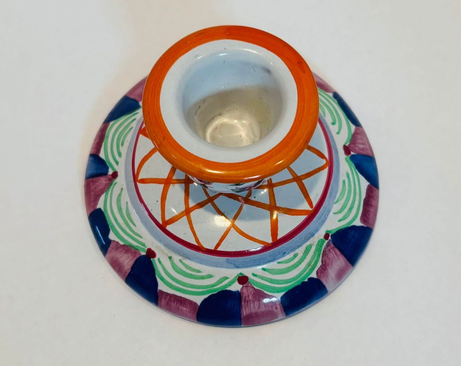 Vintage Mackenzie-Childs Style Cottage Single Light Candlestick - 4