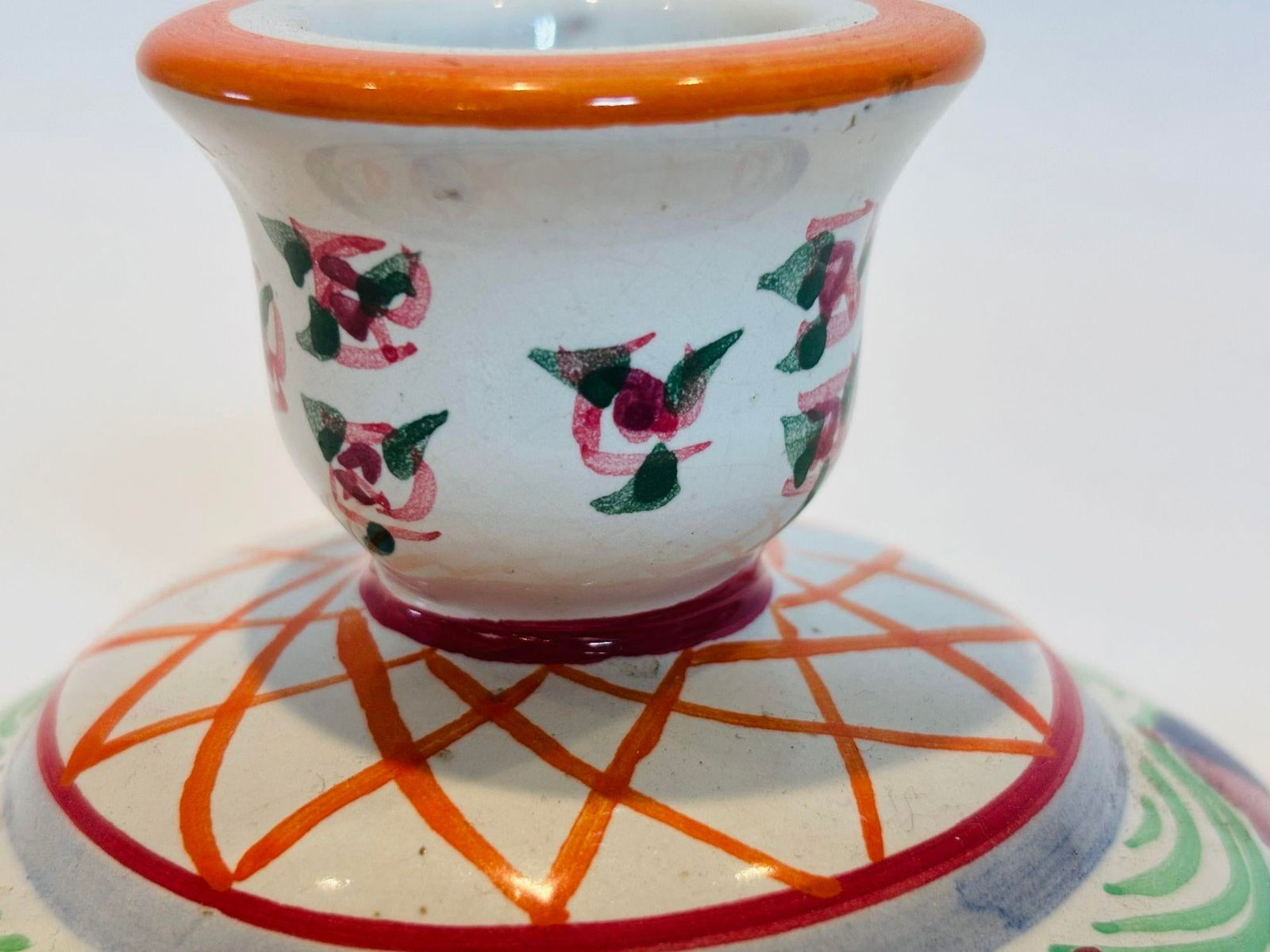 Vintage Mackenzie-Childs Style Cottage Single Light Candlestick - 7