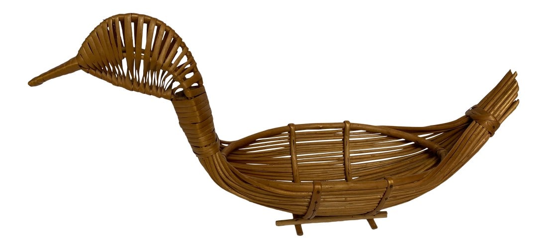 Vintage Wicker Duck Basket (1 of 8)