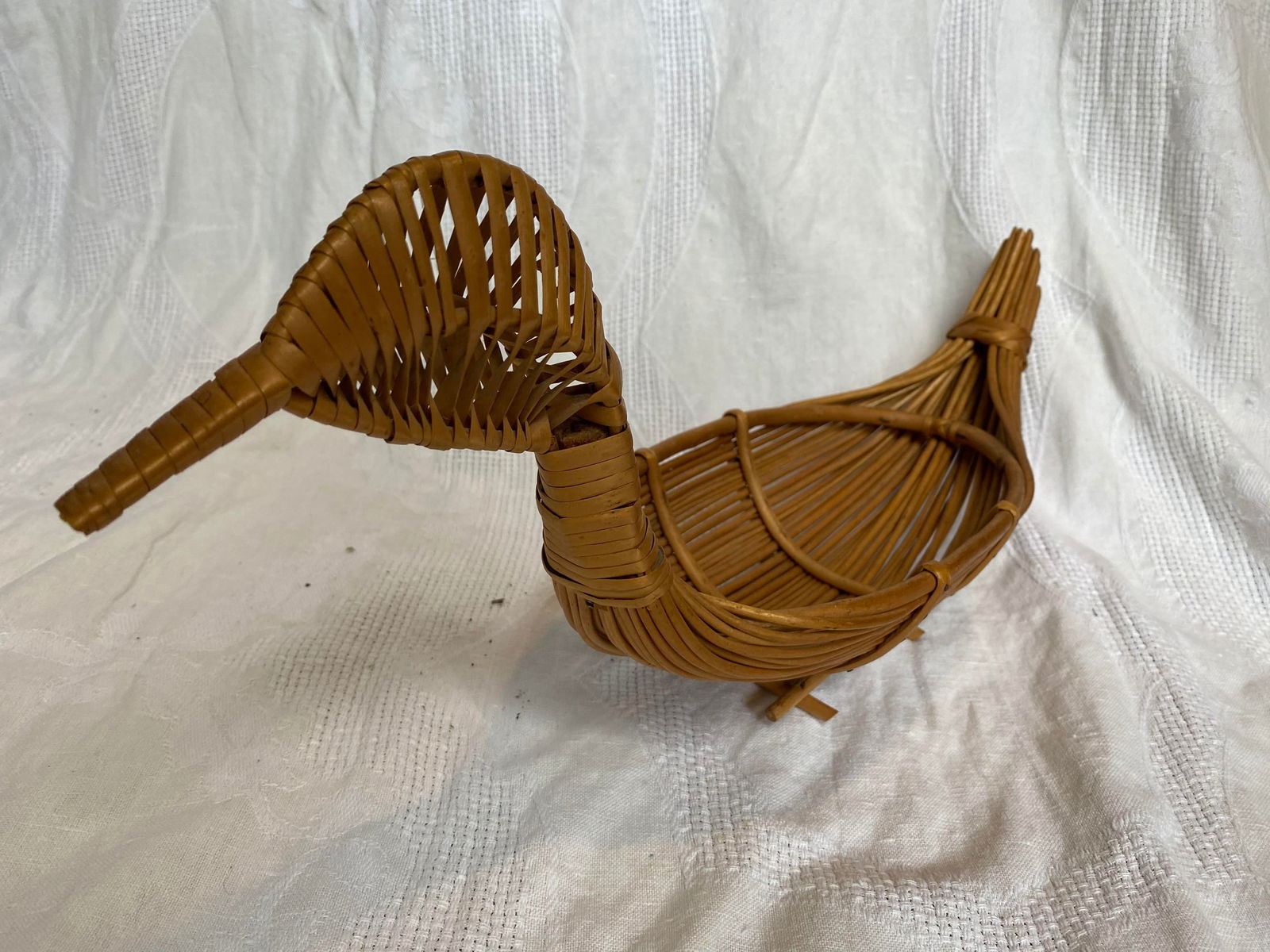 Vintage Wicker Duck Basket - 2