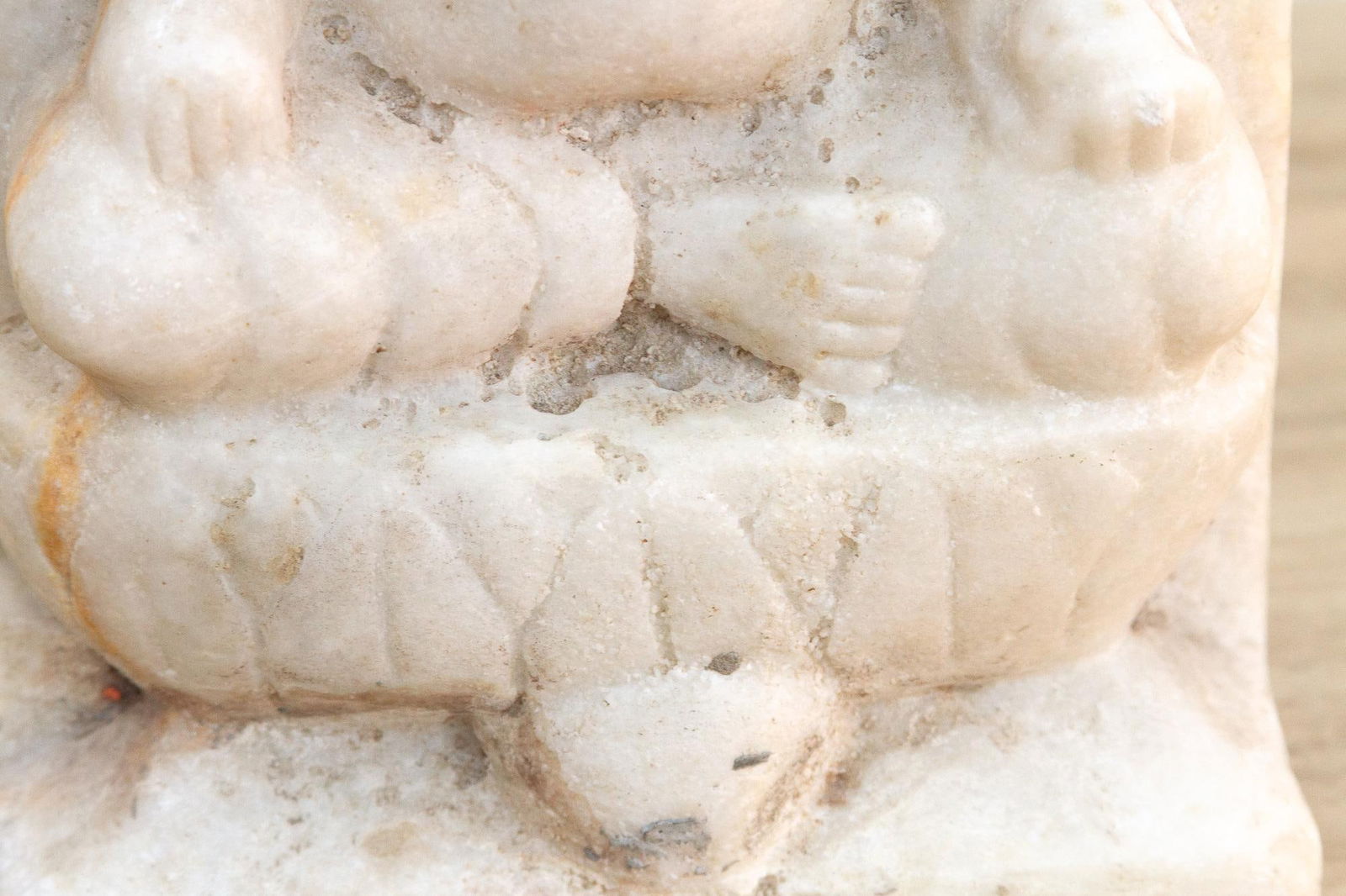 Antique White Marble Indian Deity Sculpture - 10