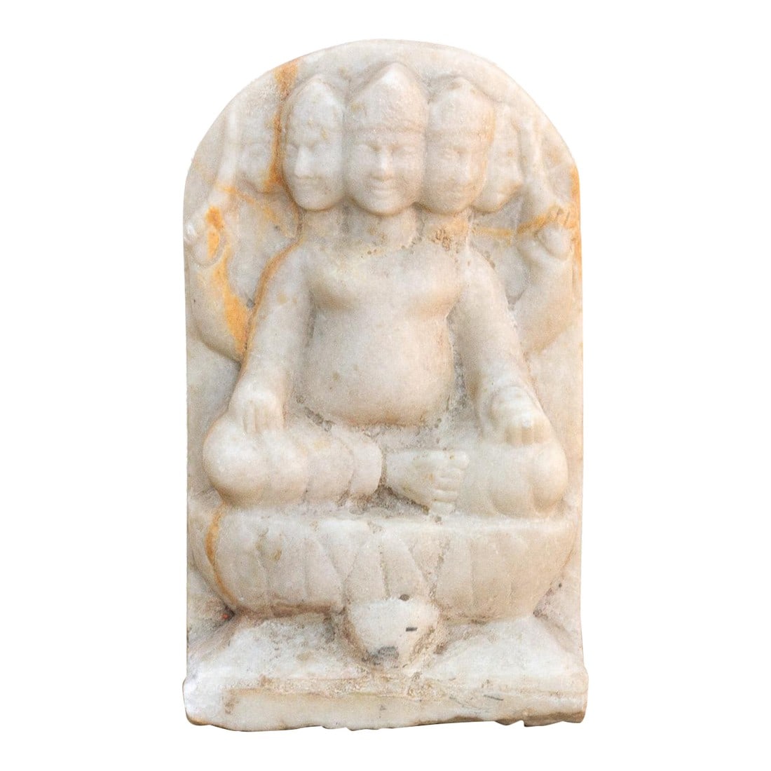 Antique White Marble Indian Deity Sculpture (1 of 11)