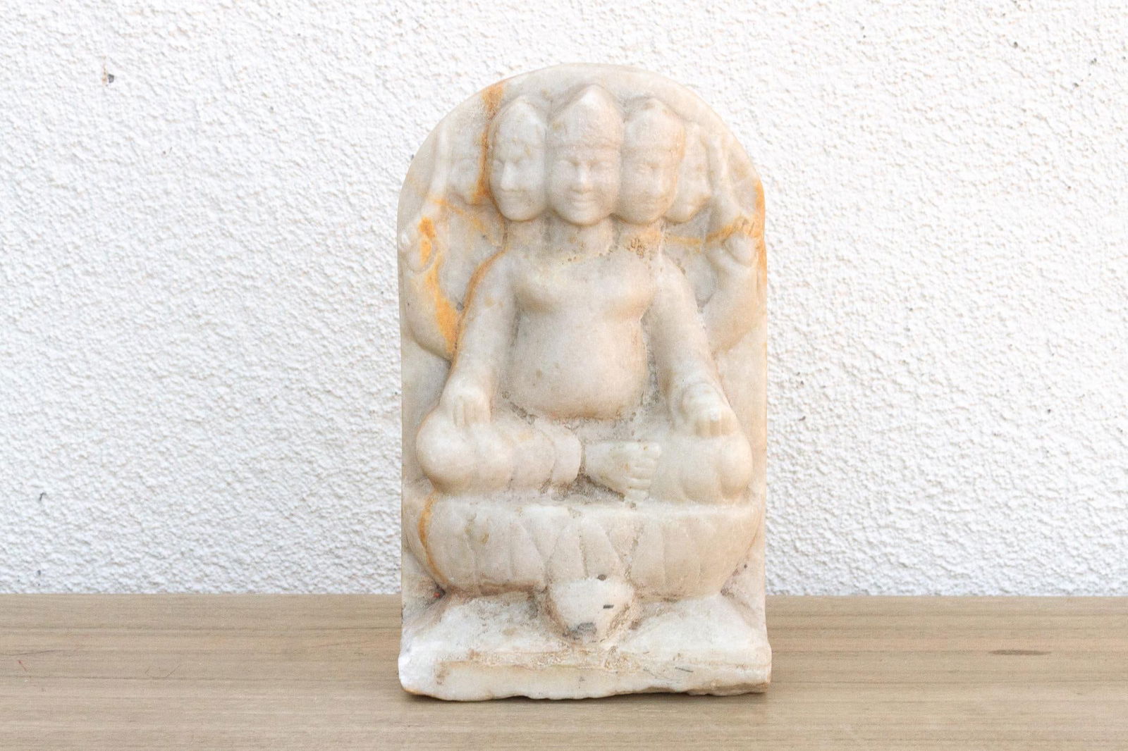 Antique White Marble Indian Deity Sculpture - 3
