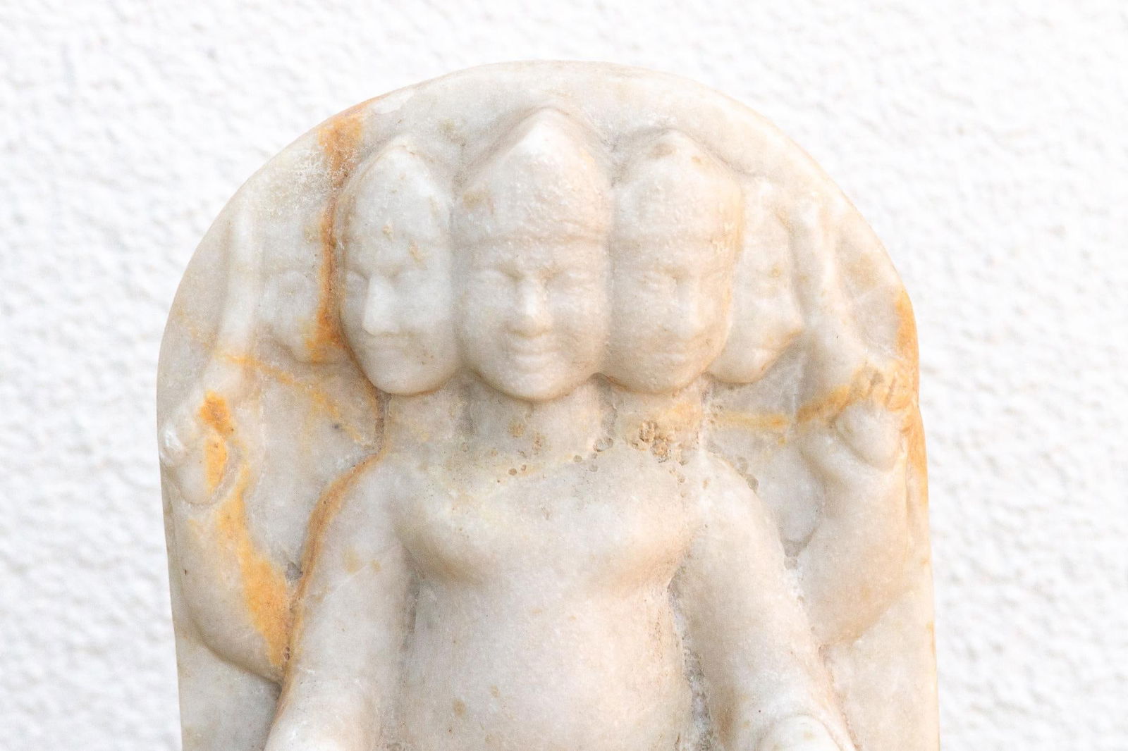 Antique White Marble Indian Deity Sculpture - 7