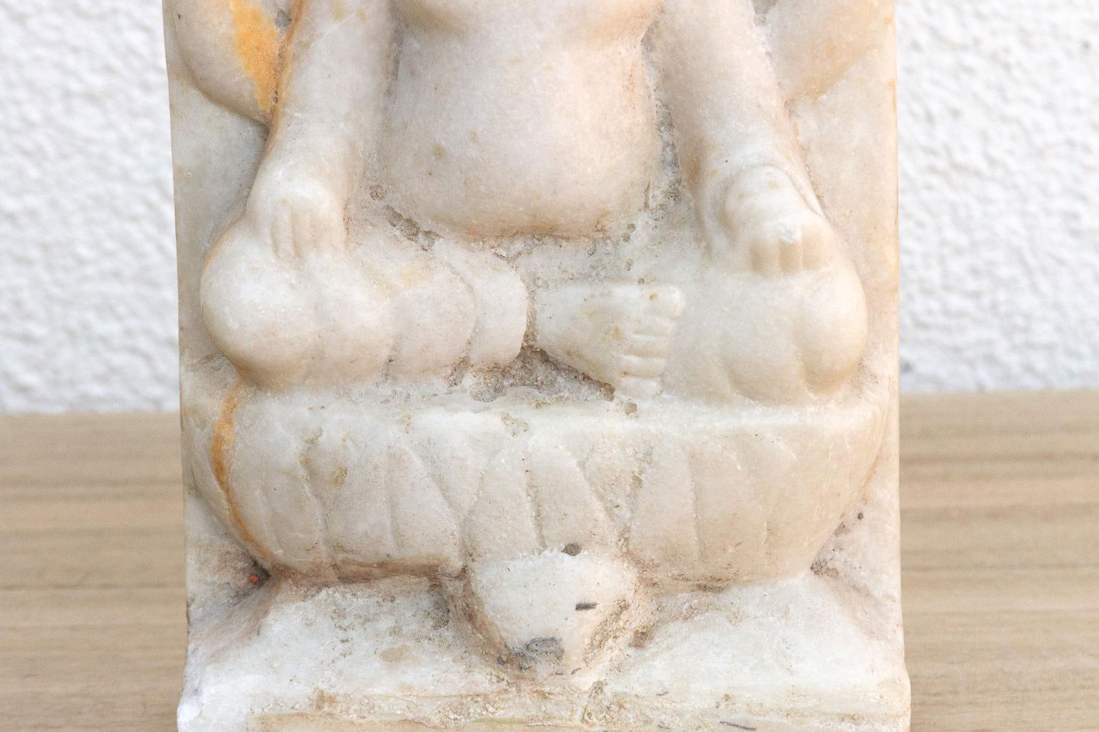 Antique White Marble Indian Deity Sculpture - 8