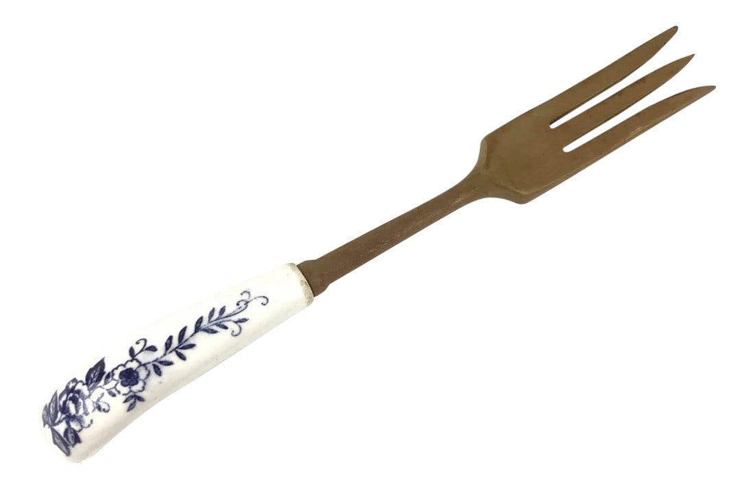 Delftware Style Ceramic and Wood Fork (1 of 5)