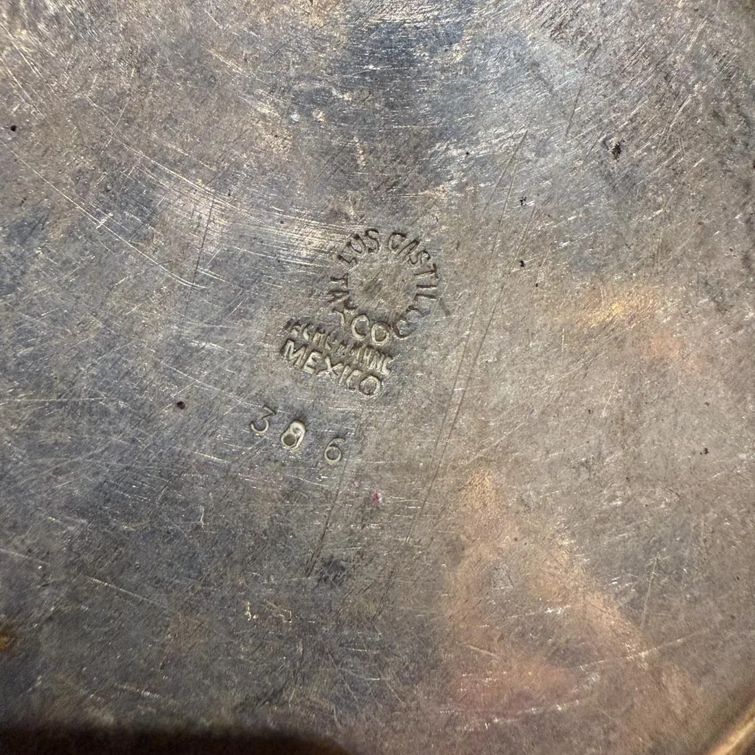 1970s Los Castillo Plate Bronze and Silver Taxco Mexico - 7