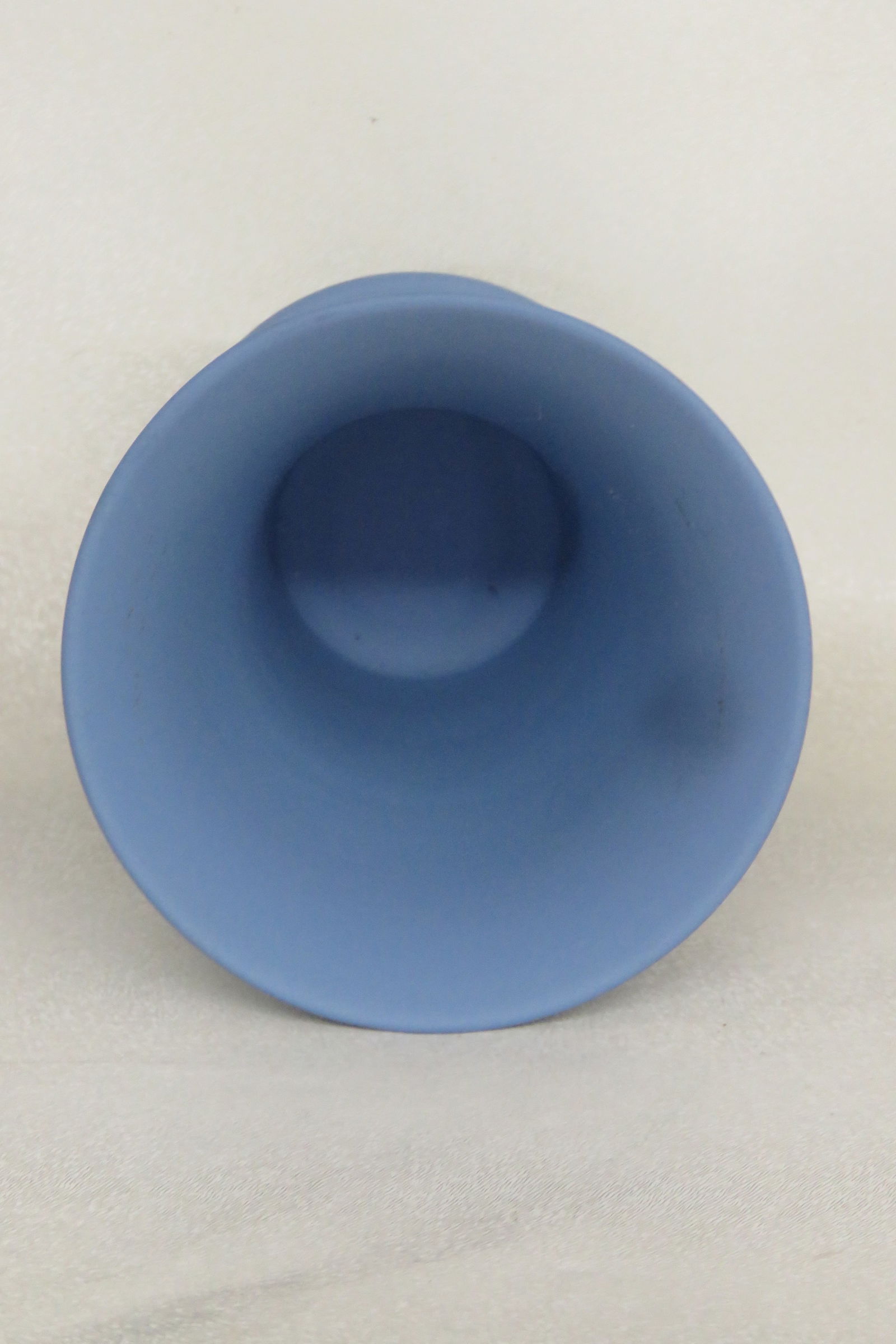 Wedgwood Blue Jasperware Grecian Women and Cherubs Trumpet Vase Posy Pot 4379b - 4