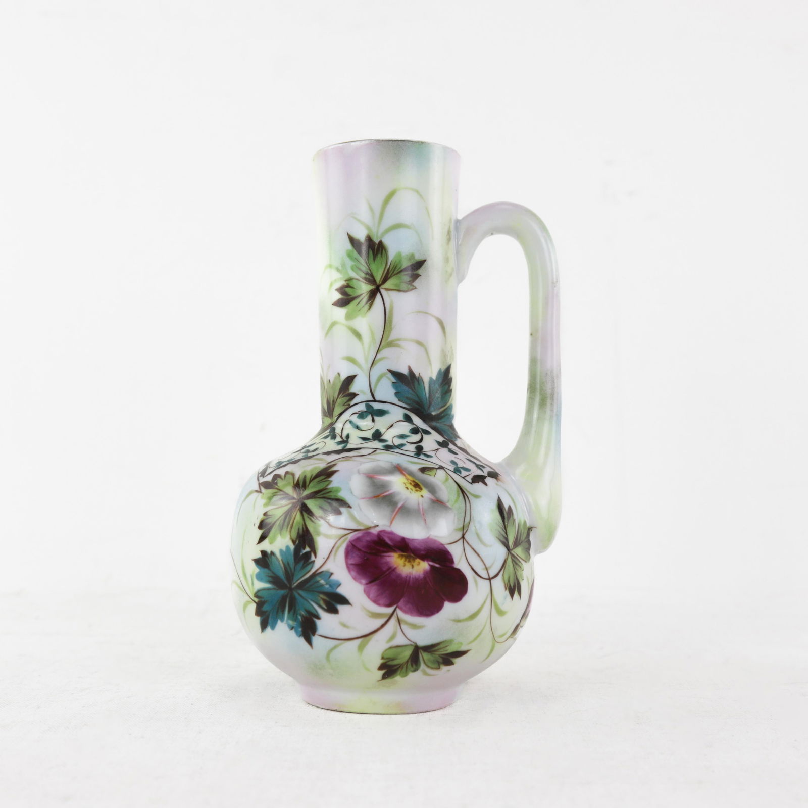 Vintage Victorian Hand-Painted Floral Canister & Pitcher Set - 2