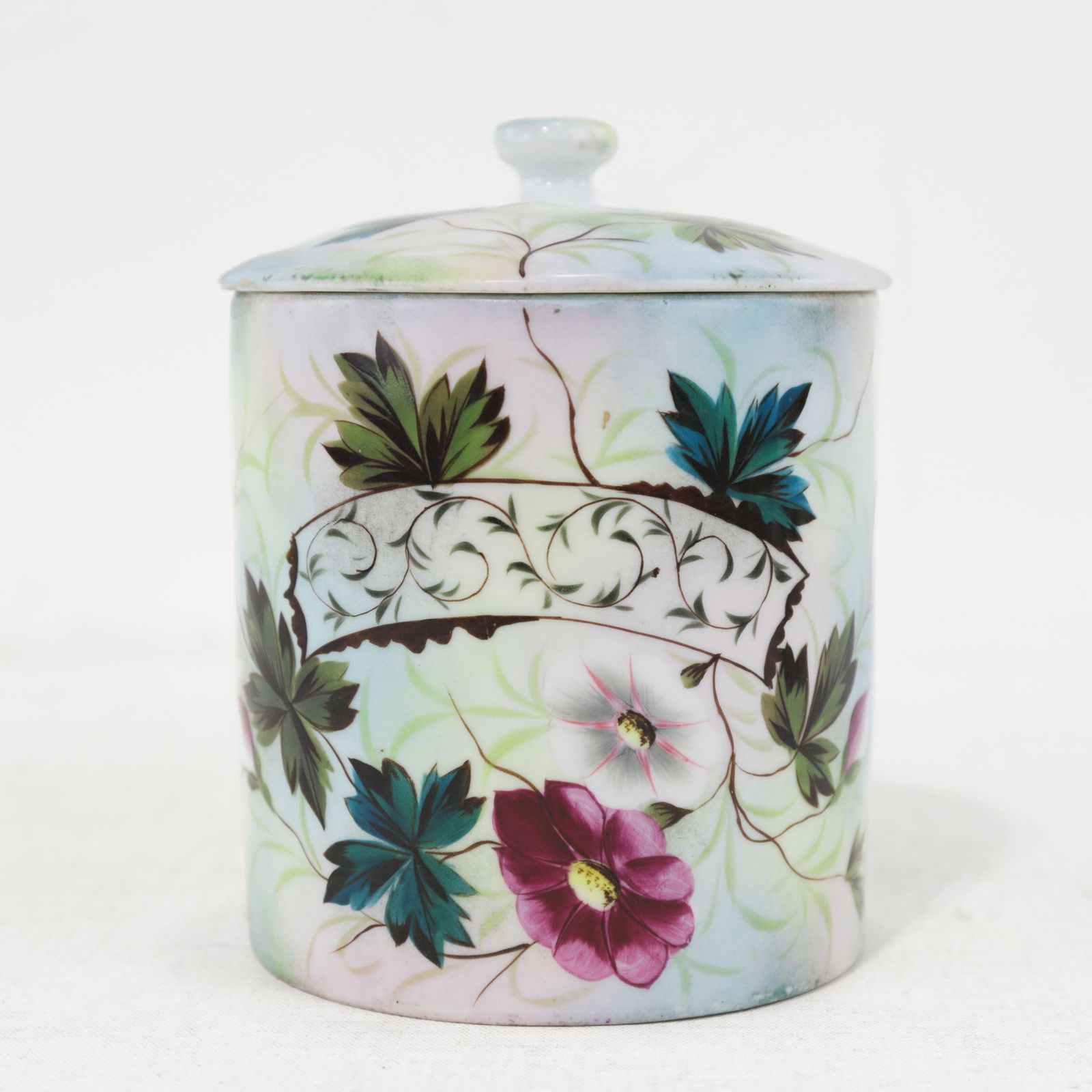 Vintage Victorian Hand-Painted Floral Canister & Pitcher Set - 6