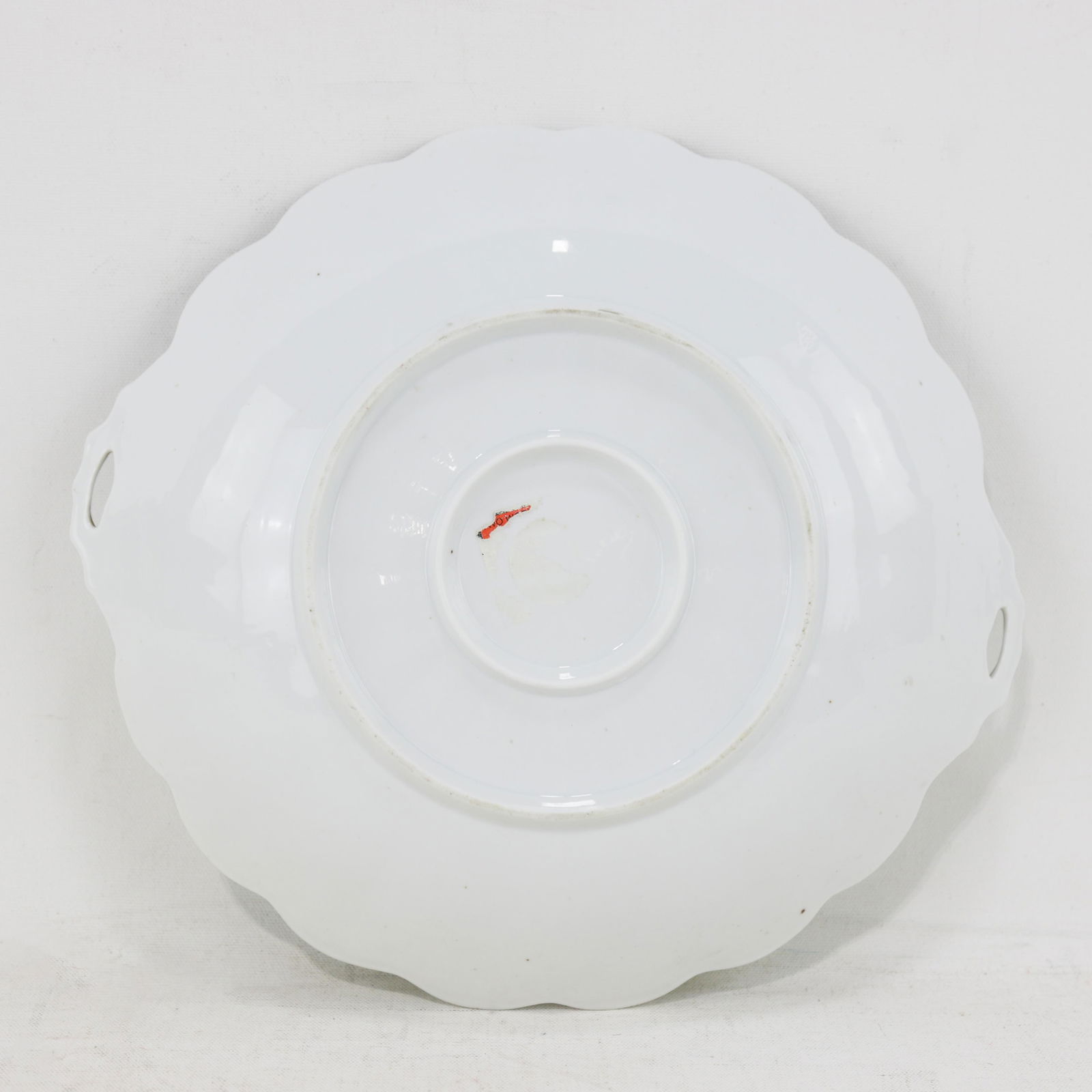 Set of Two Vintage Hand-Painted Porcelain Serving Trays With Floral Design - 3