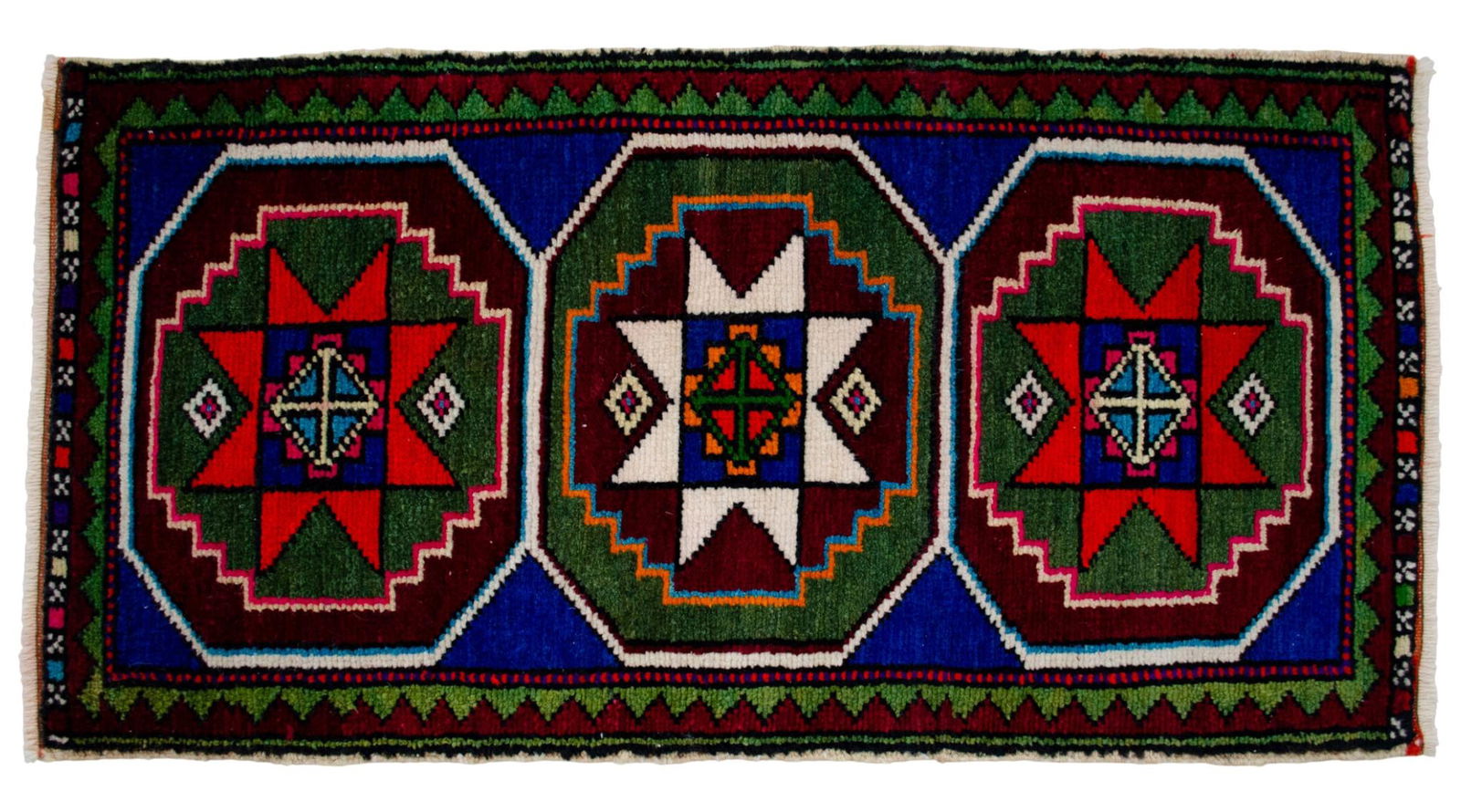 Hand Knotted Oushak Rug. Colorful Rug, Bath Mat, Laundry Decor 1'6" X 2'11" - 5