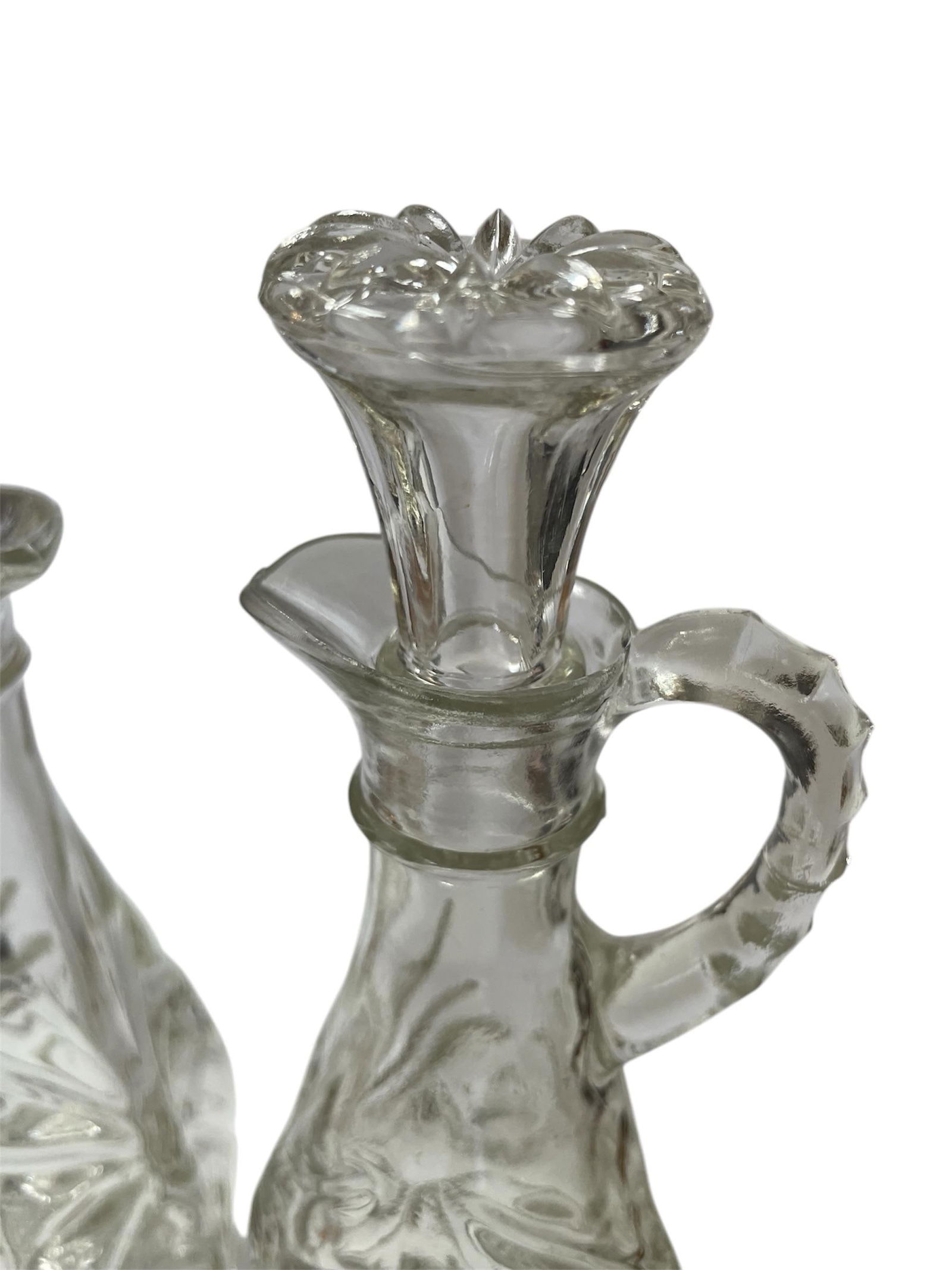 Vintage Crystal Oil and Vinegar Set- 2 Pieces - 5