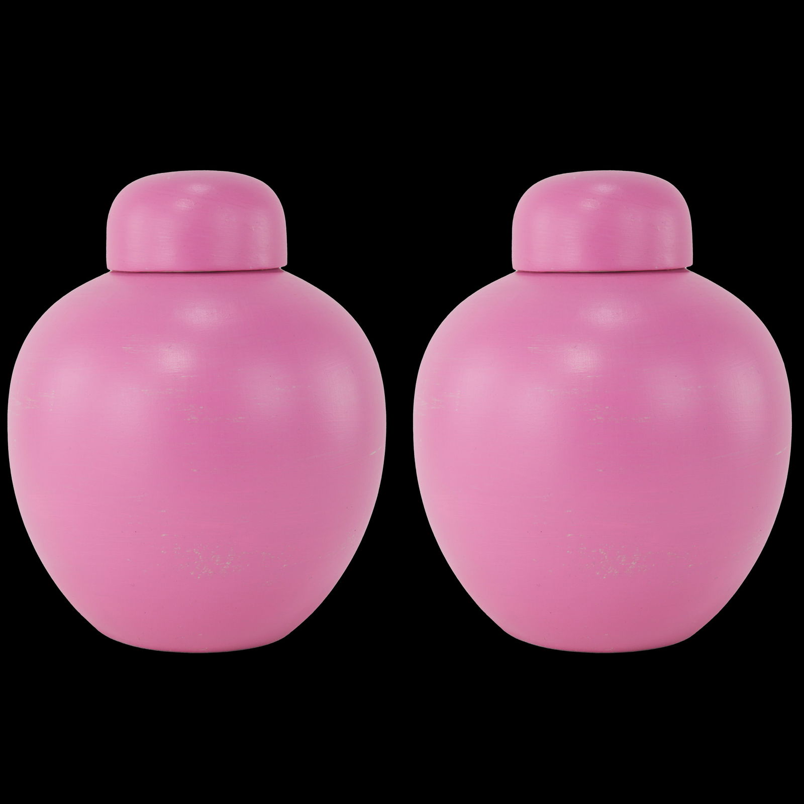 Pair of Soft Pink Matte Ginger Jars With Lids "“ Elegant Decorative Accents - 7