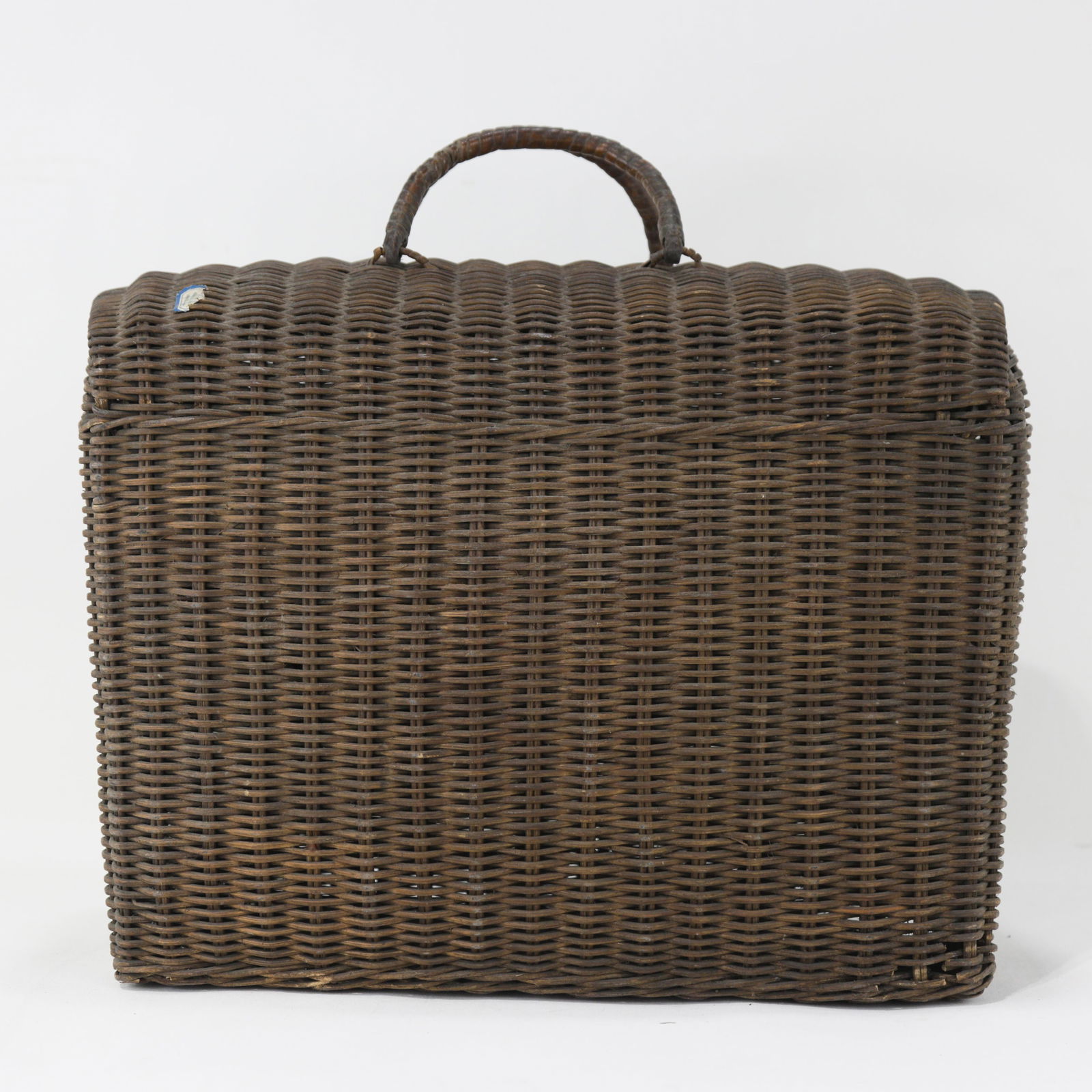 Vintage Woven Rattan Picnic Basket With Handle & Lid "“ Handwoven Storage & DÃ©cor - 6