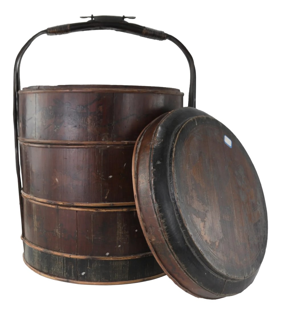 Chinese Wooden & Bamboo Handcrafted Wedding Basket "“ Multi-Tiered Carrier (1 of 12)