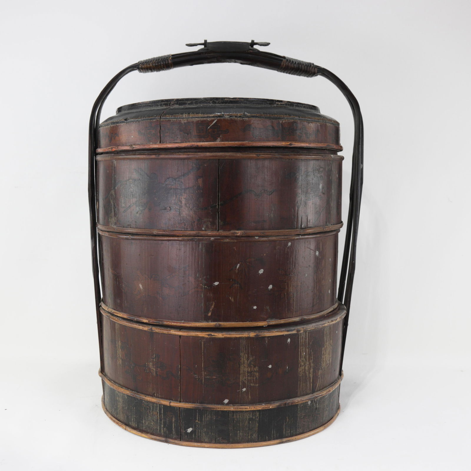 Chinese Wooden & Bamboo Handcrafted Wedding Basket "“ Multi-Tiered Carrier - 3