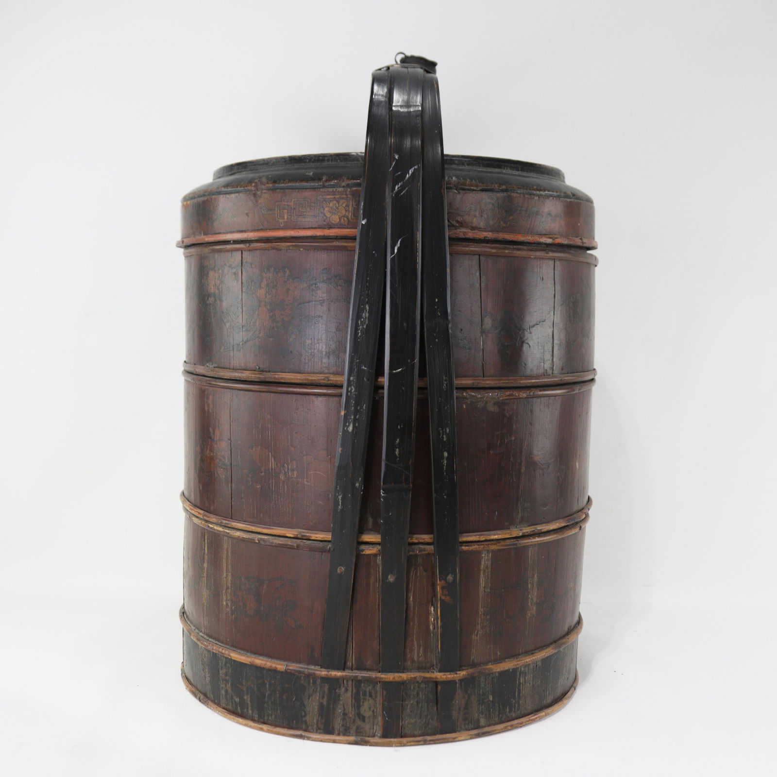 Chinese Wooden & Bamboo Handcrafted Wedding Basket "“ Multi-Tiered Carrier - 5