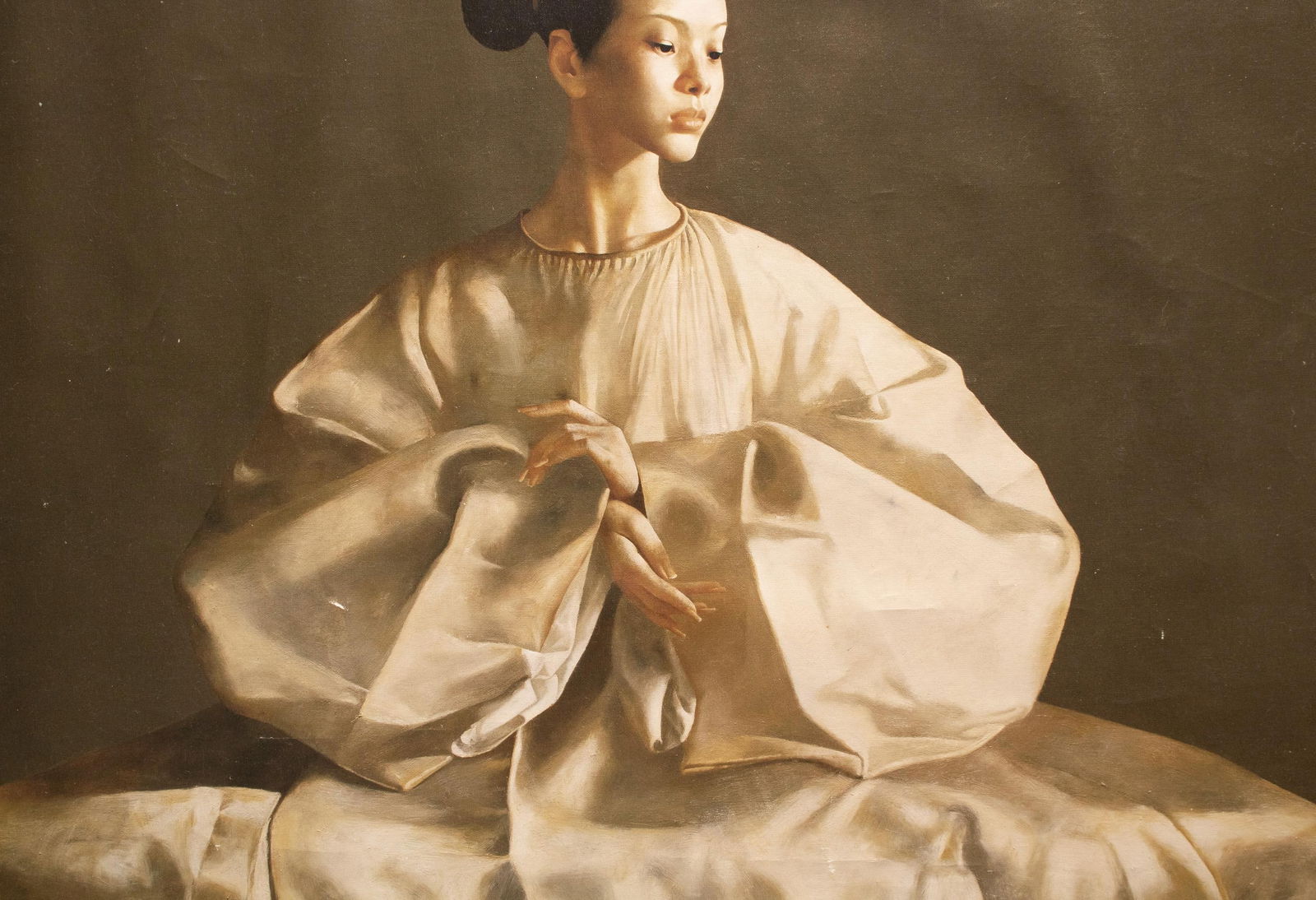 XL C. 2000s After Lu Jian Jun, Portrait of a Seated Woman, Print on Canvas - 3