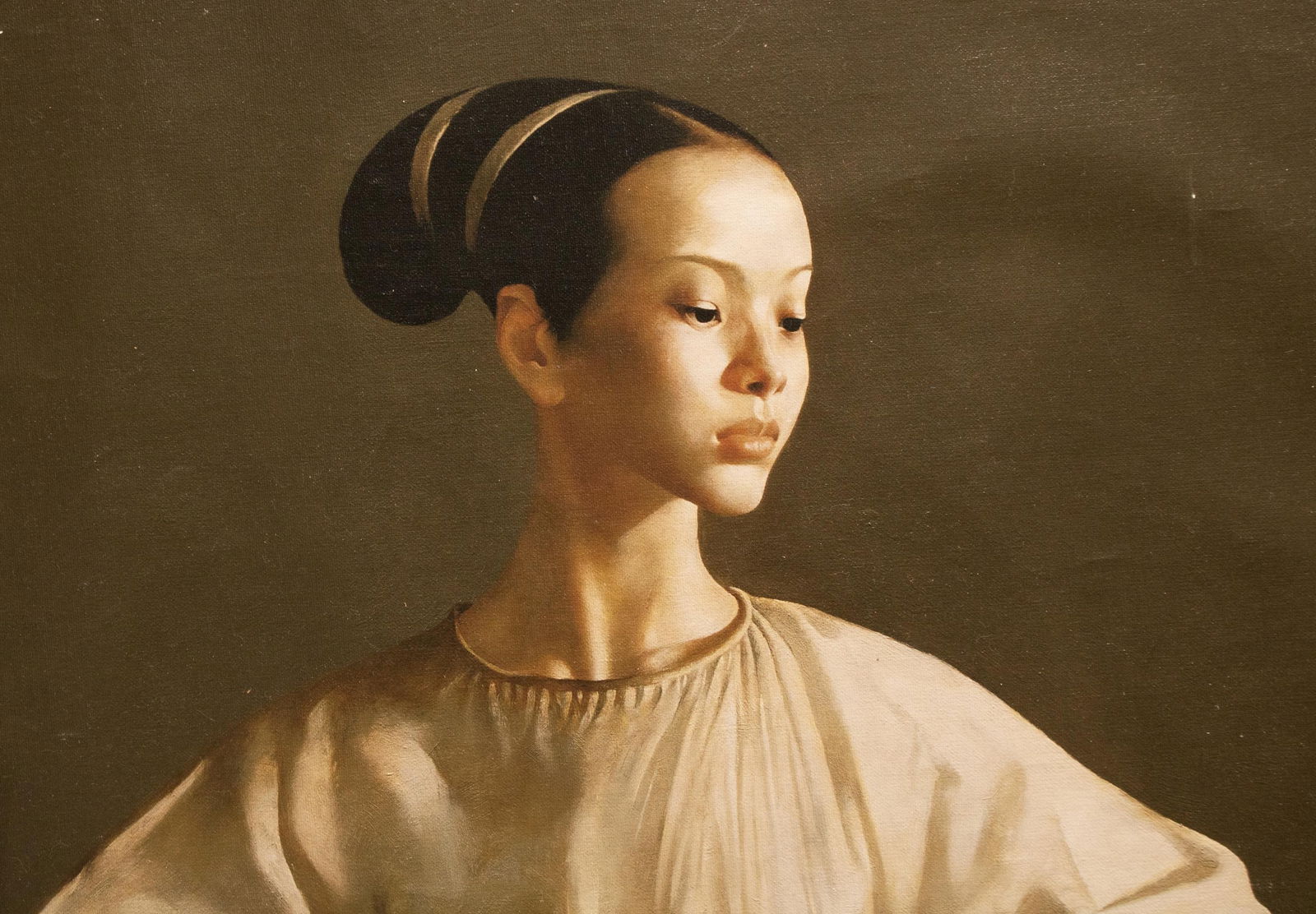 XL C. 2000s After Lu Jian Jun, Portrait of a Seated Woman, Print on Canvas - 7