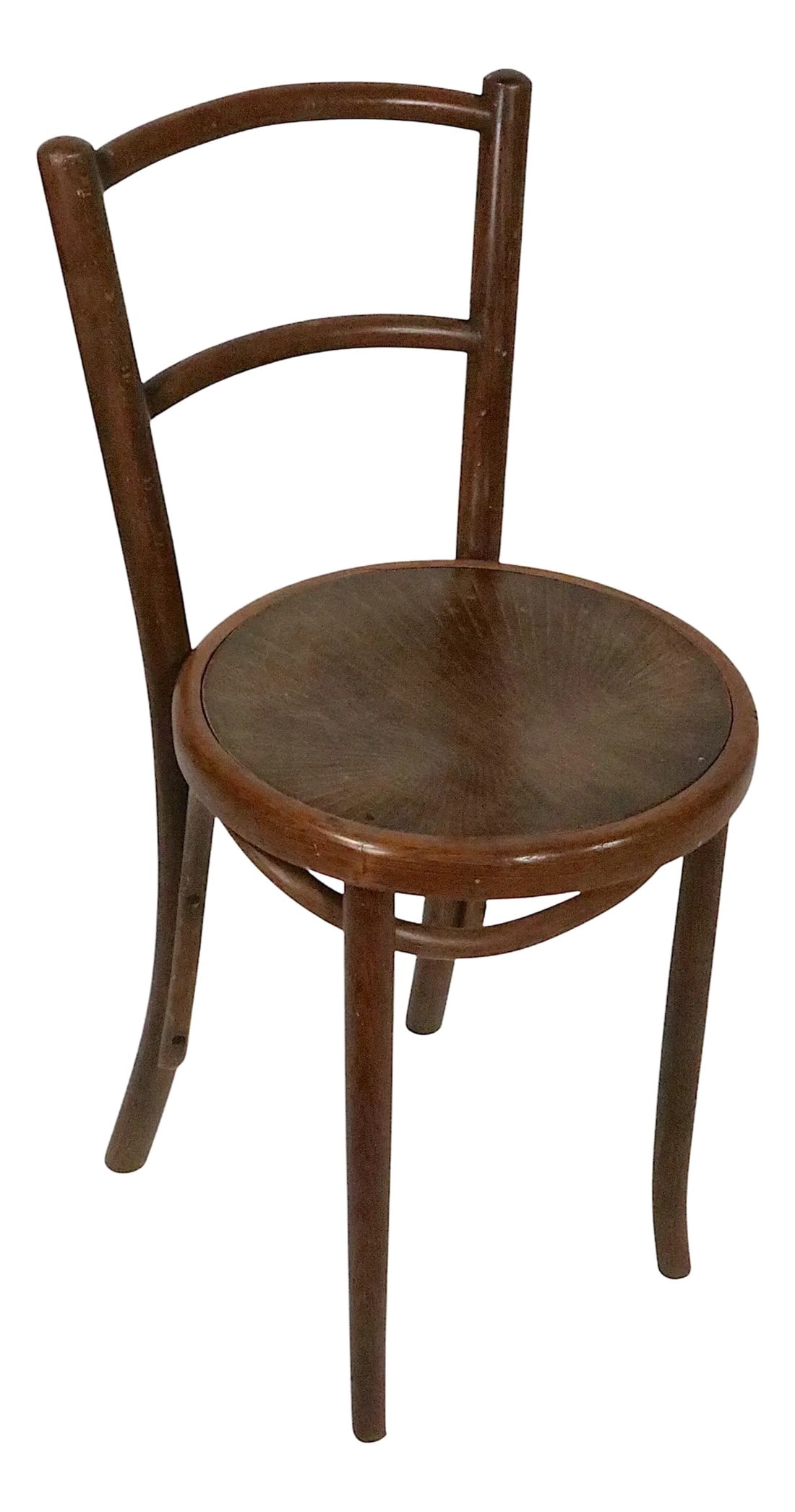 Vienna Secessionist Bentwood Cafe Bistro Dining Chair Attributed To Fischel Circa 1900/20s: Classic Vienna Secessionist, Art Nouveau style cafe bistro dining chair, made in Czechoslovakia circa 1900/1920's attributed to Fischel, in the style of Thonet. This example is in very good, clean, or