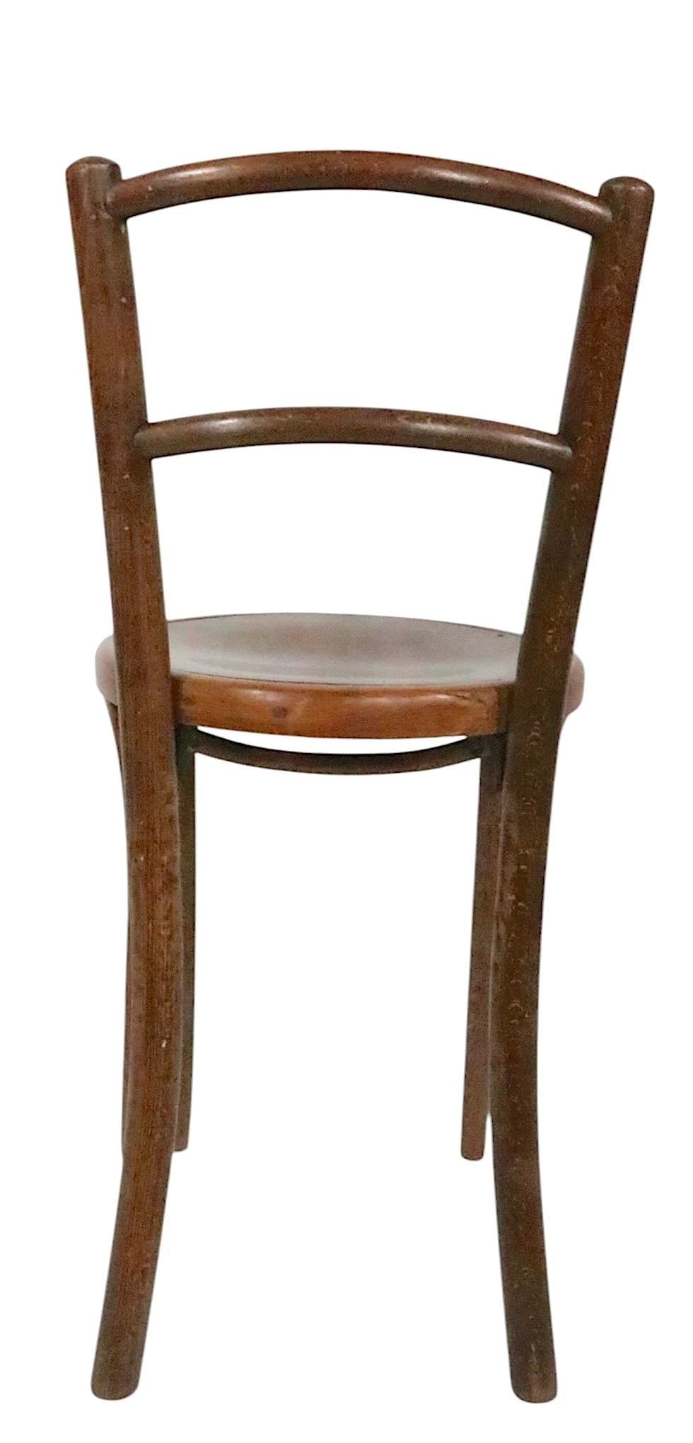 Vienna Secessionist Bentwood Cafe Bistro Dining Chair Attributed To Fischel Circa 1900/20s - 2