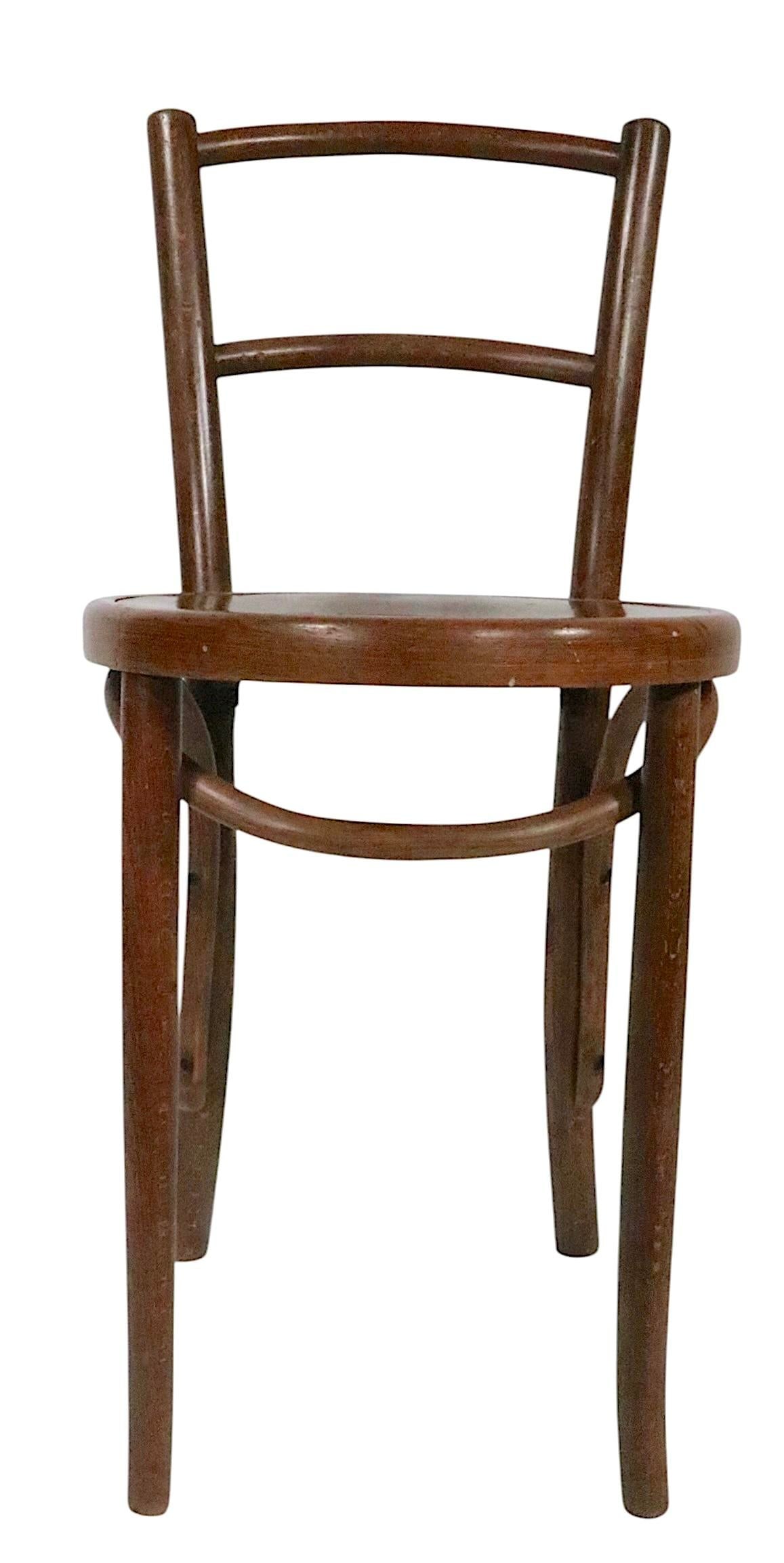 Vienna Secessionist Bentwood Cafe Bistro Dining Chair Attributed To Fischel Circa 1900/20s - 3