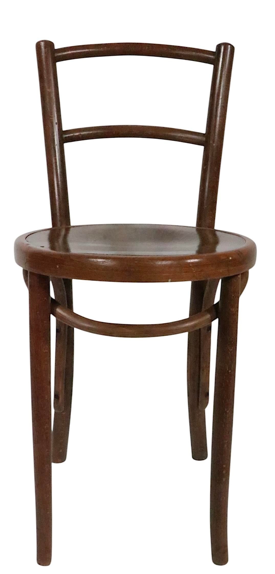 Vienna Secessionist Bentwood Cafe Bistro Dining Chair Attributed To Fischel Circa 1900/20s - 5