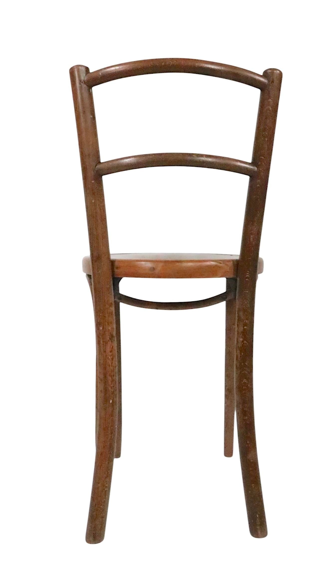 Vienna Secessionist Bentwood Cafe Bistro Dining Chair Attributed To Fischel Circa 1900/20s - 6