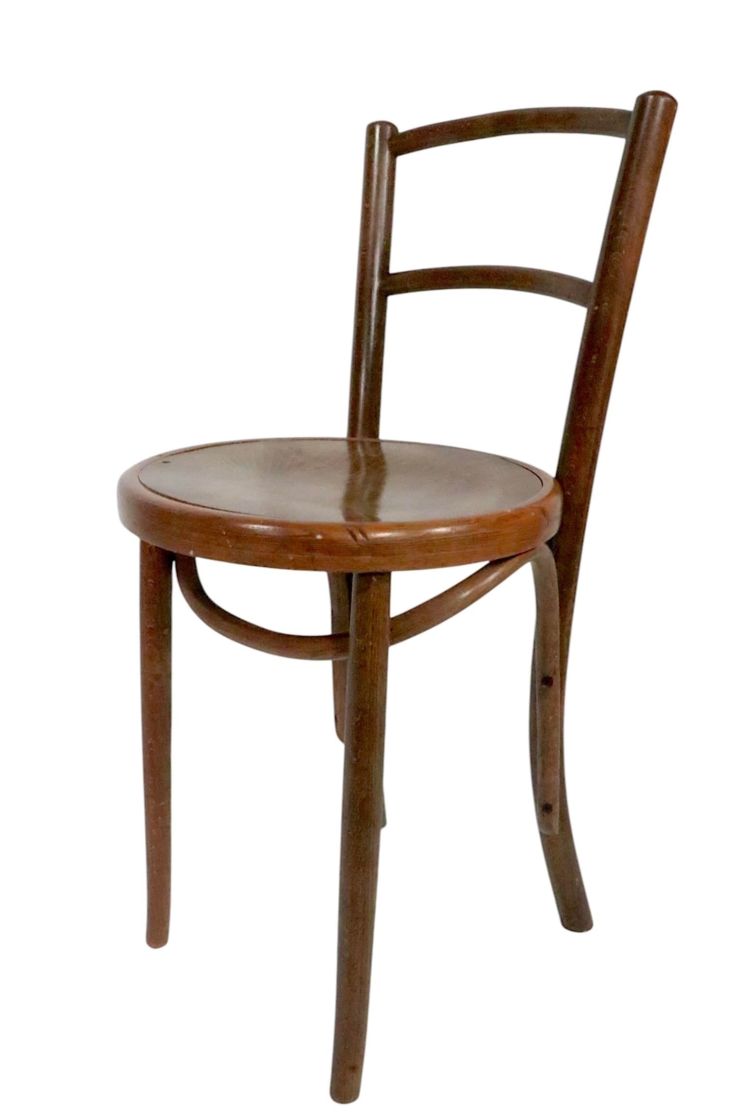 Vienna Secessionist Bentwood Cafe Bistro Dining Chair Attributed To Fischel Circa 1900/20s - 7
