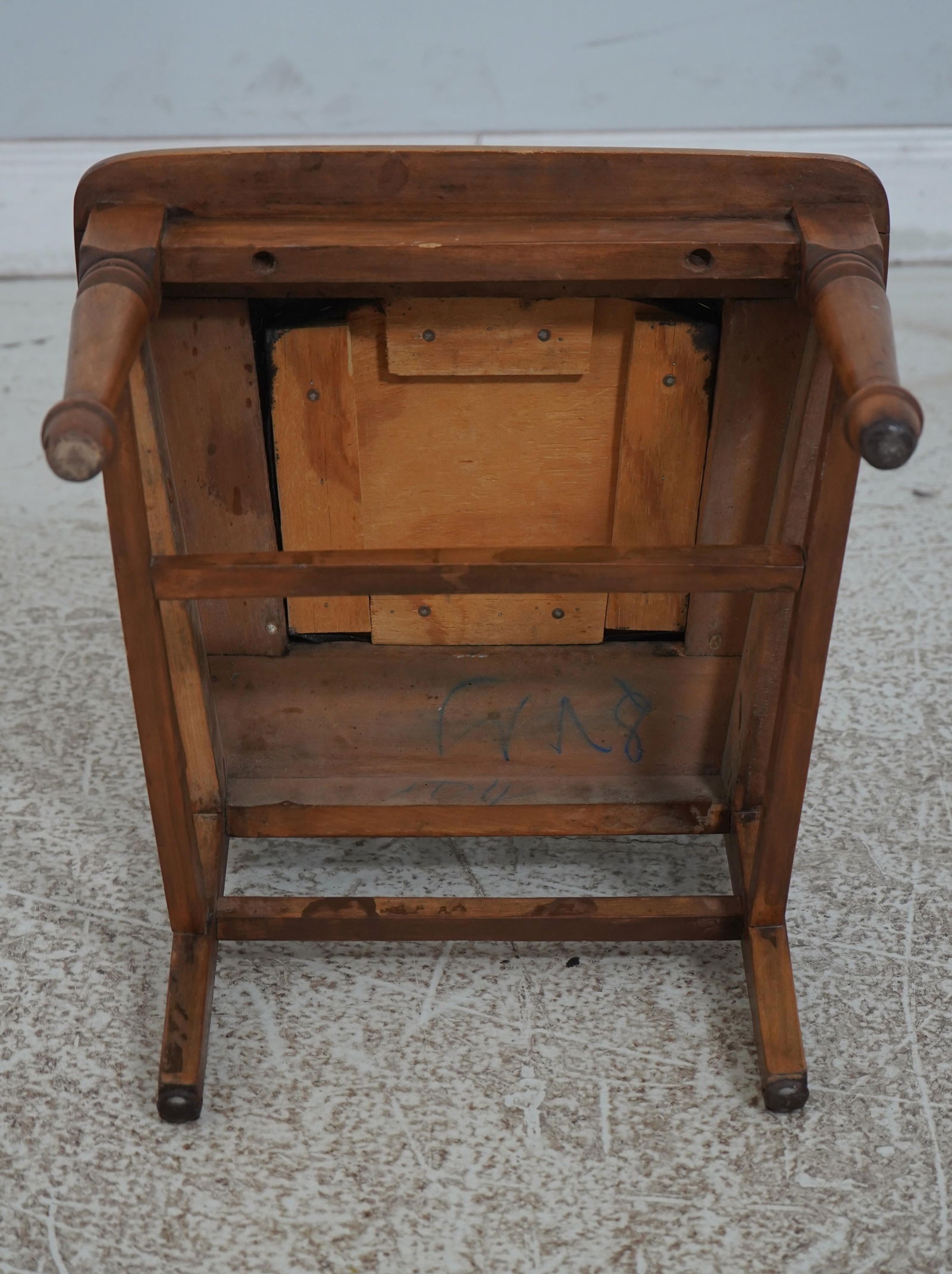 Diminutive Childs Size Walnut Needlepoint Chair - 12