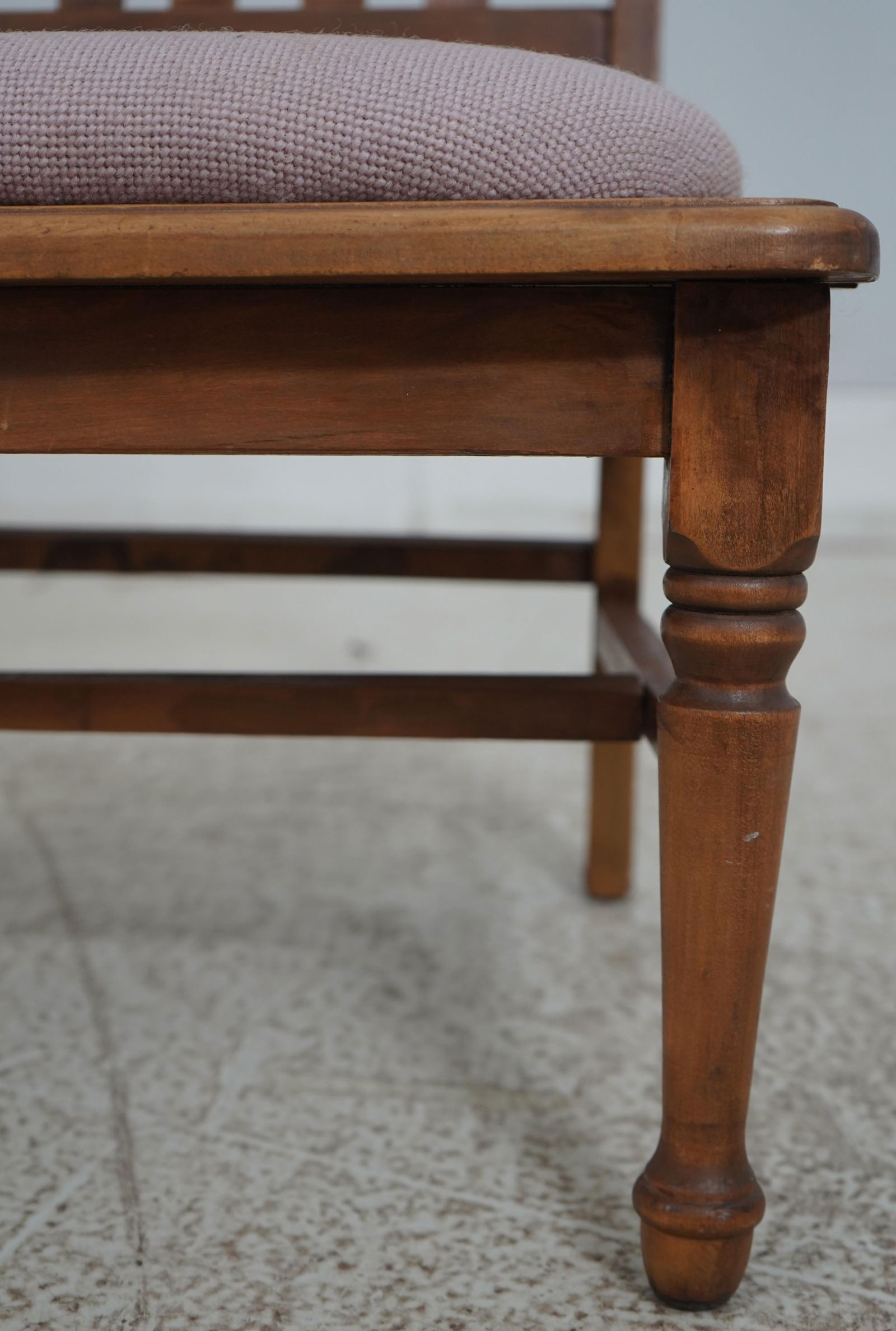 Diminutive Childs Size Walnut Needlepoint Chair - 8