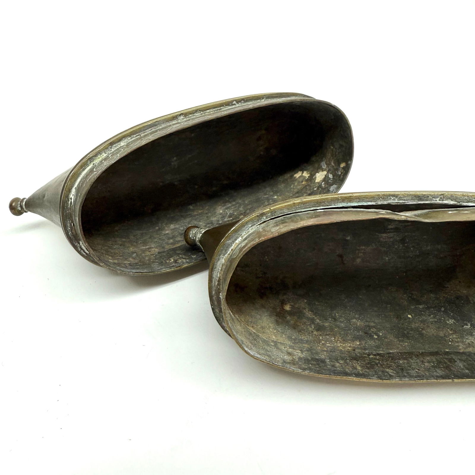 Vintage Brass Pillow Purse Trinket Box - 10