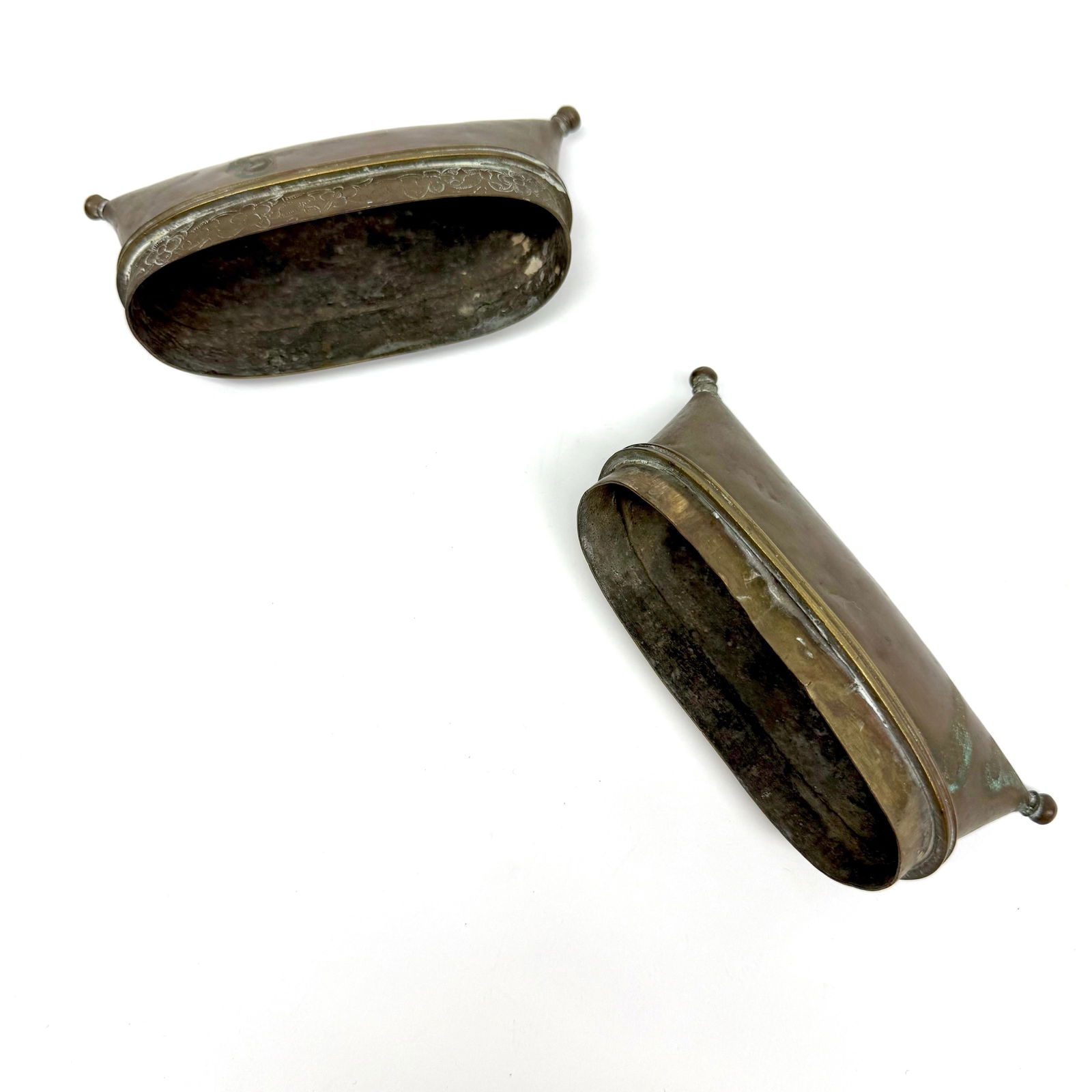 Vintage Brass Pillow Purse Trinket Box - 8