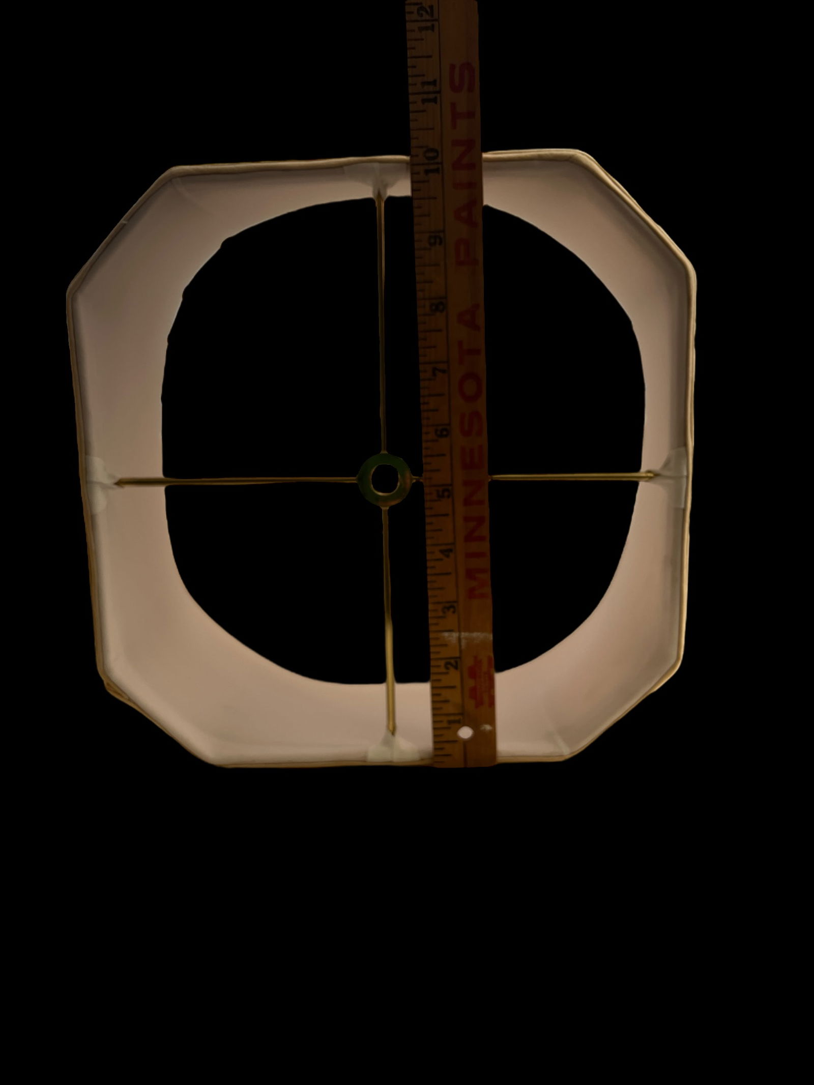 Large Blush Pink and Beige Cloth Rectangular Corner Lamp Shade - 7