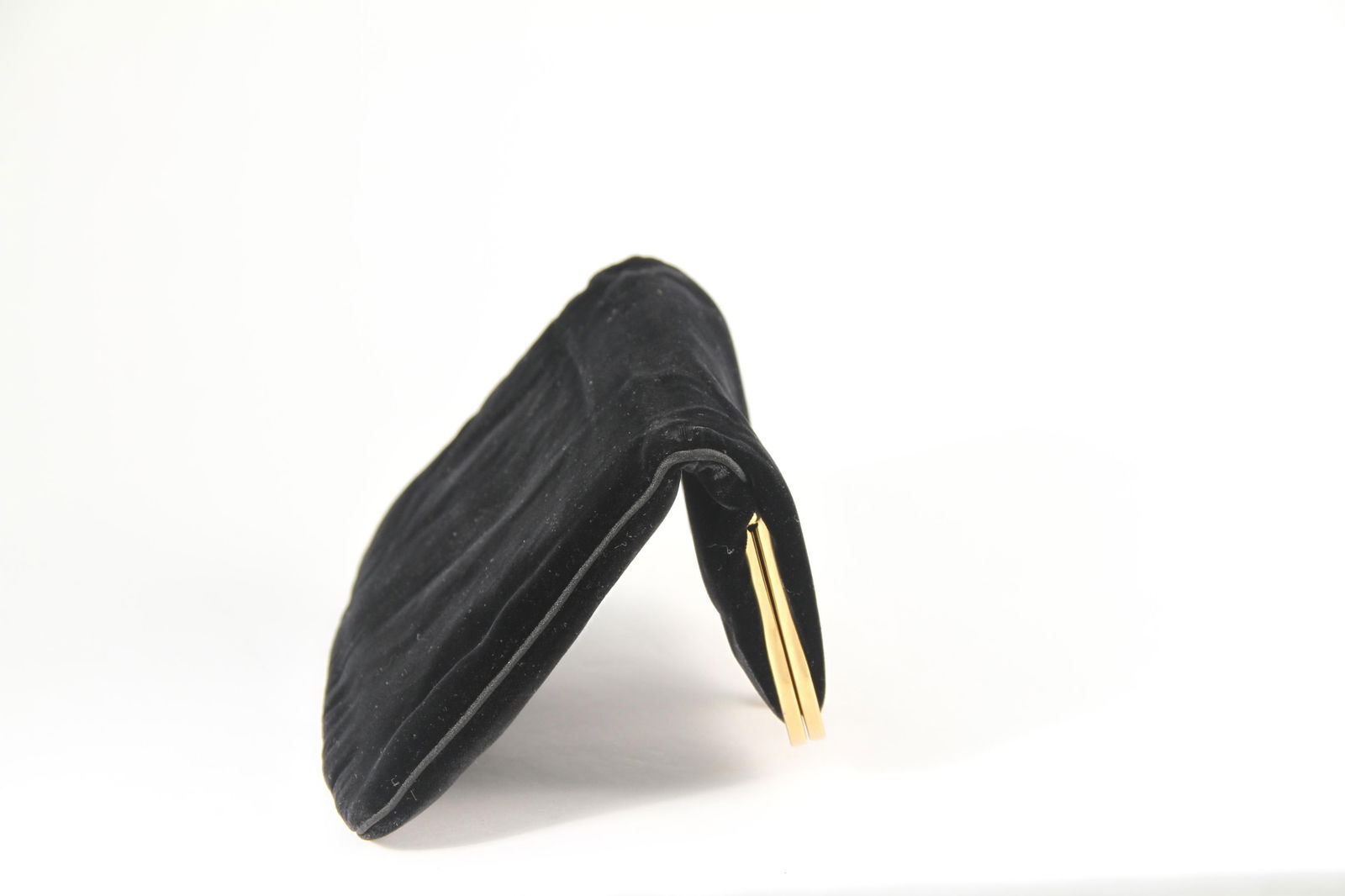 Black Velvet Foldover Clutch by MM "Morris Moskowitz" - 10