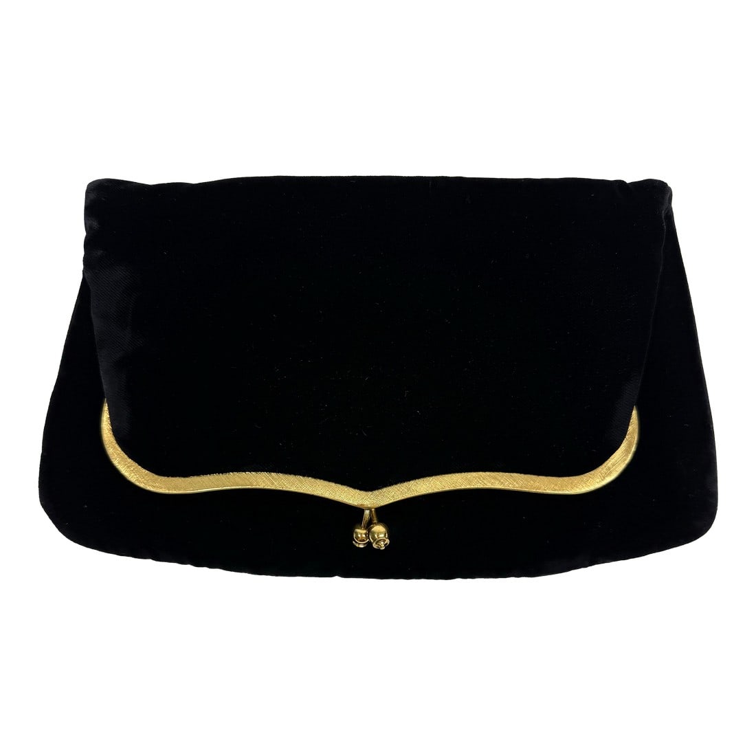 Black Velvet Foldover Clutch by MM "Morris Moskowitz": This perfect little clutch is just the right size to take out for the evening and is a real beauty. â–ª House of MM Morris Moskowitz â–ª Made in USA